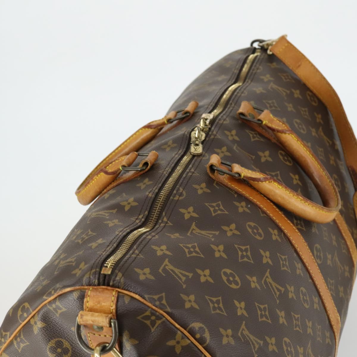 LOUIS VUITTON Monogram Keepall Bandouliere 55 Boston Bag M41414 LV Auth 166551