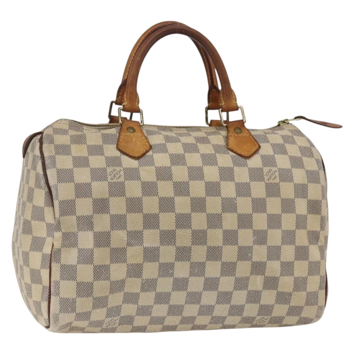 LOUIS VUITTON Damier Azur Speedy 30 Hand Bag N41533 LV Auth 166555