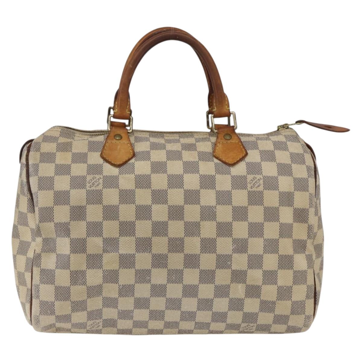 LOUIS VUITTON Damier Azur Speedy 30 Hand Bag N41533 LV Auth 166555