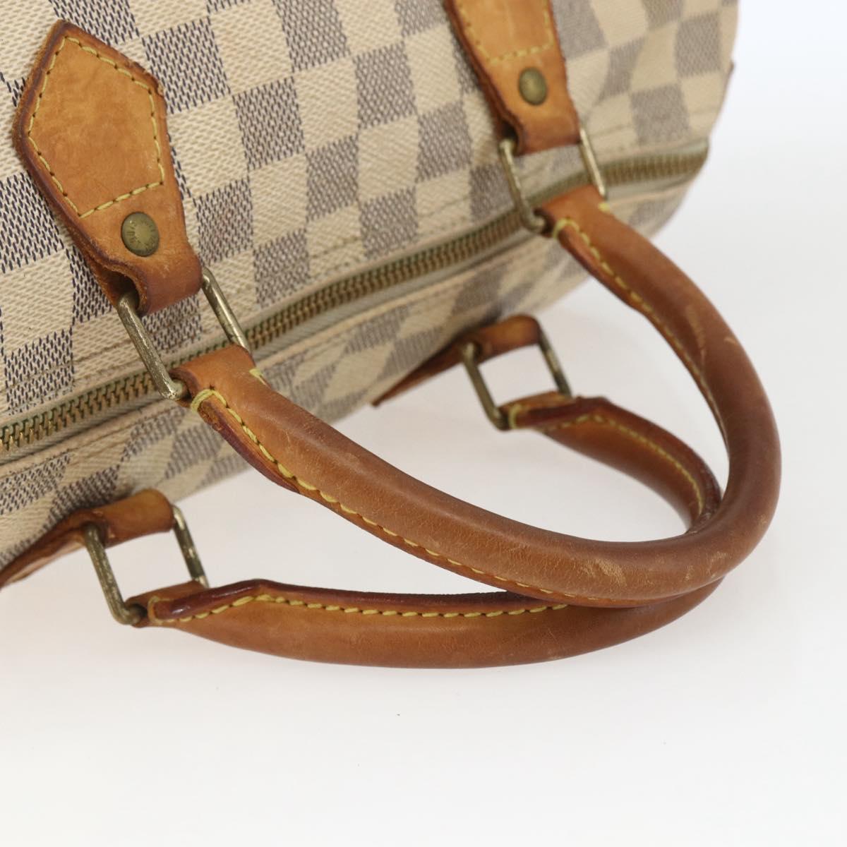 LOUIS VUITTON Damier Azur Speedy 30 Hand Bag N41533 LV Auth 166555