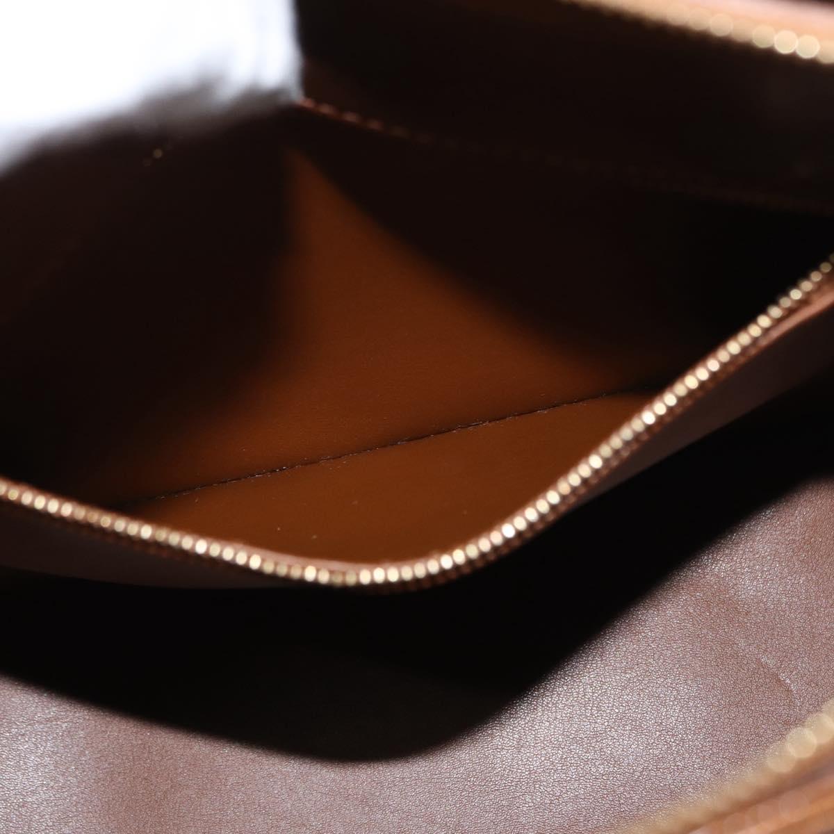 LOUIS VUITTON Monogram Vernis Houston Hand Bag Bronze M91122 LV Auth 166557