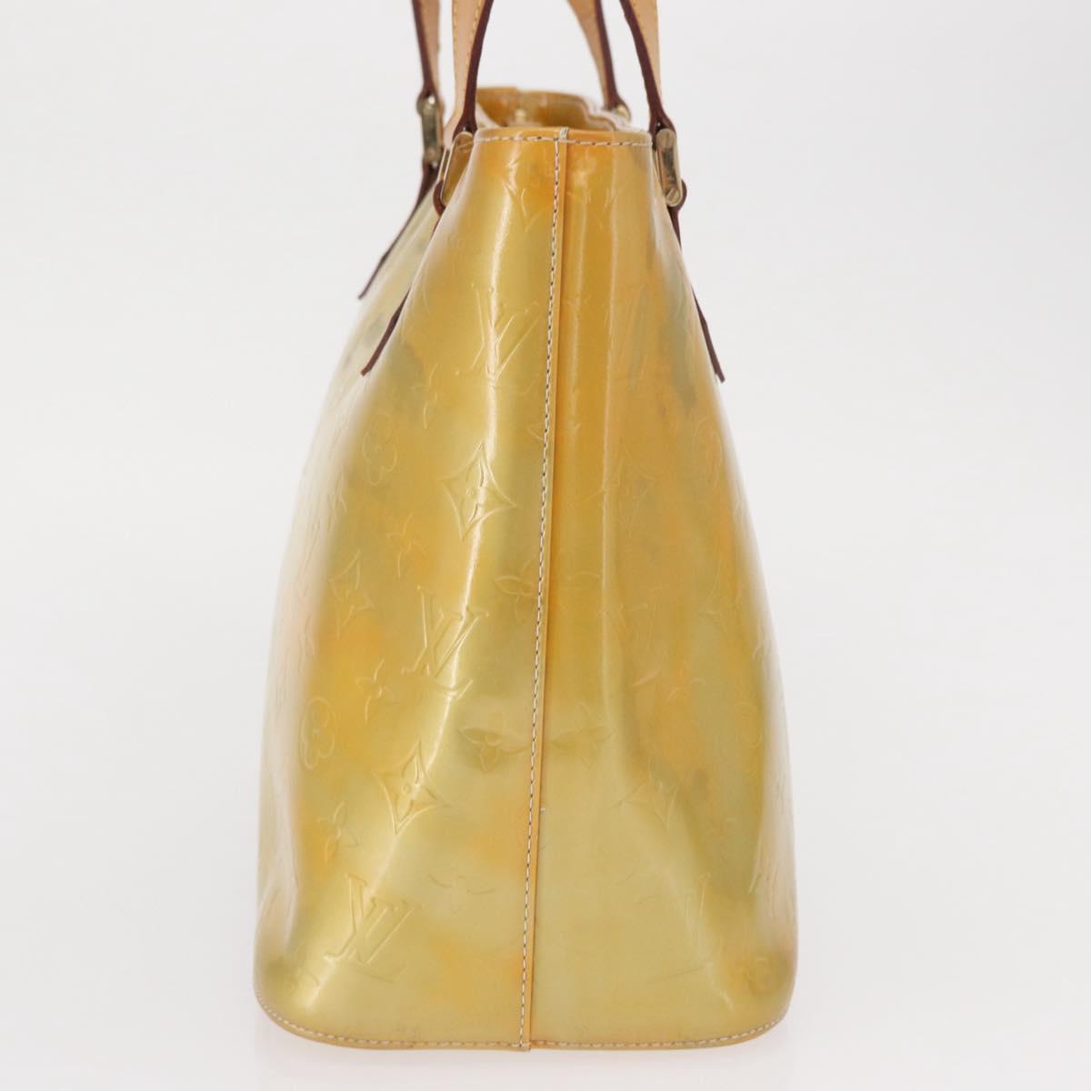 LOUIS VUITTON Monogram Vernis Houston Hand Bag Gris M91053 LV Auth 166559