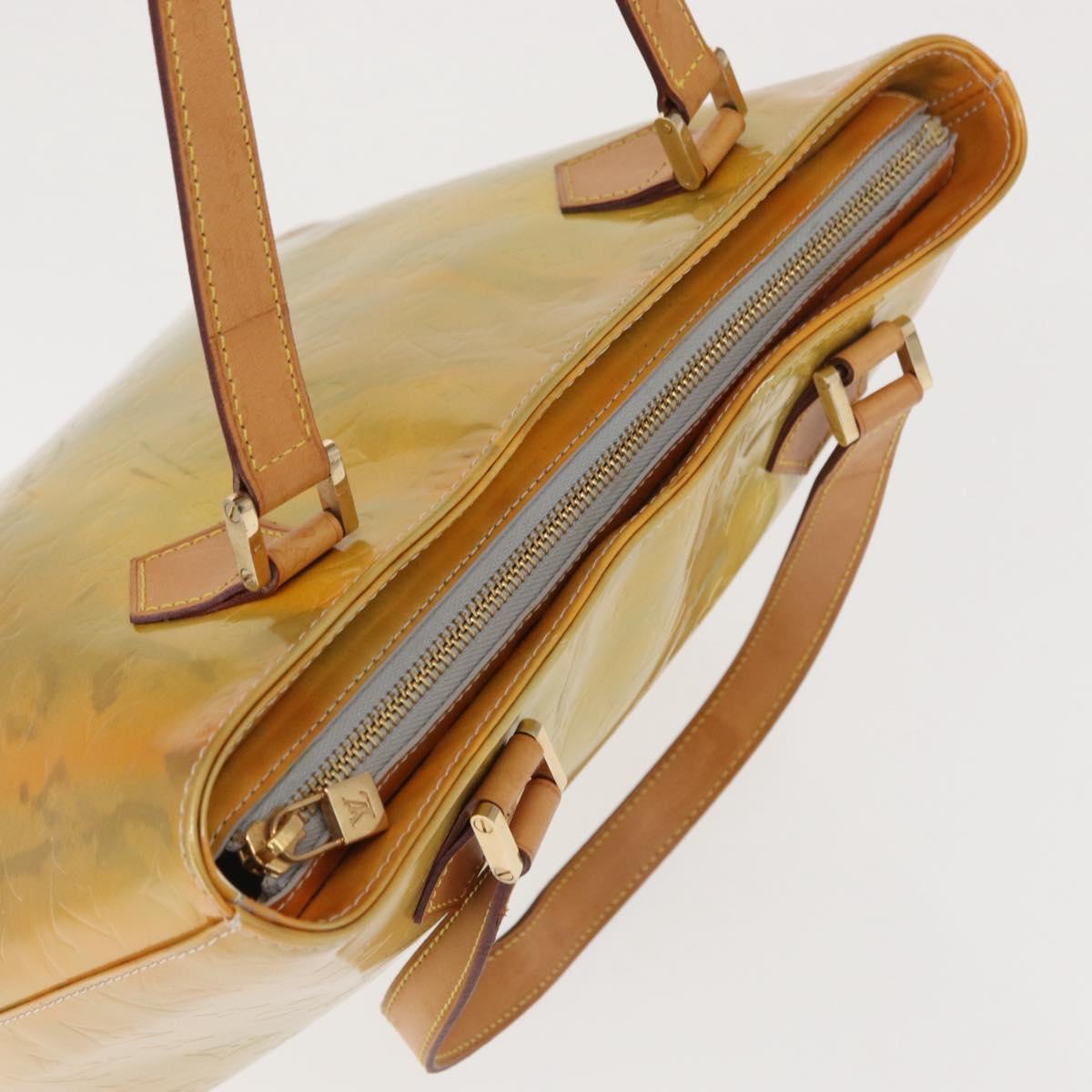 LOUIS VUITTON Monogram Vernis Houston Hand Bag Gris M91053 LV Auth 166559