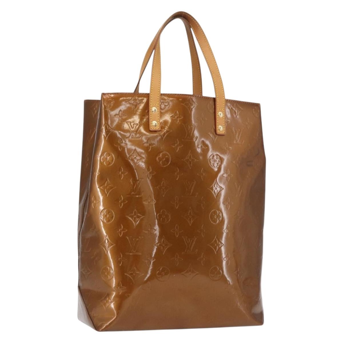 LOUIS VUITTON Monogram Vernis Reade MM Hand Bag Bronze M91143 LV Auth 166561