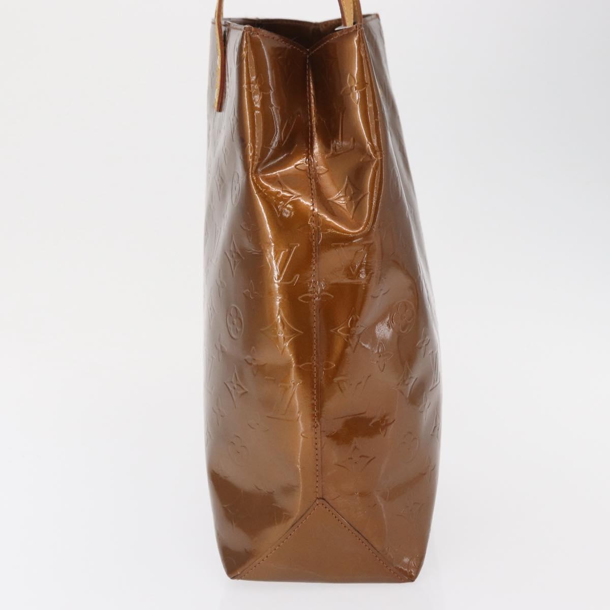 LOUIS VUITTON Monogram Vernis Reade MM Hand Bag Bronze M91143 LV Auth 166561