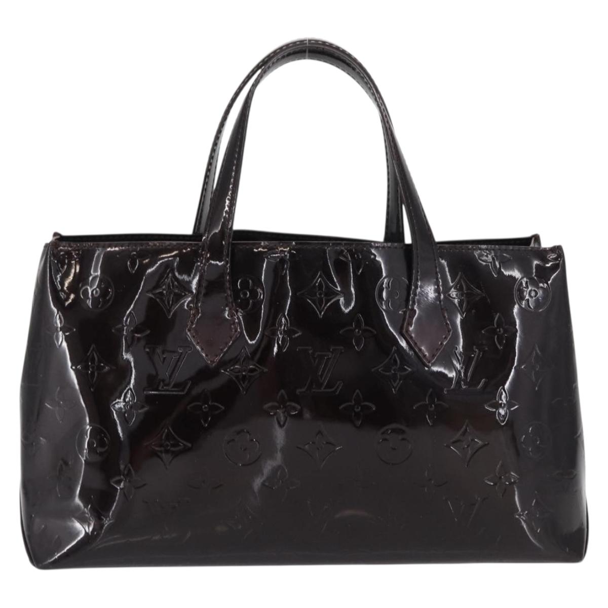 LOUIS VUITTON Monogram Vernis Wilshire PM Hand Bag Amarante M93641 Auth 166562