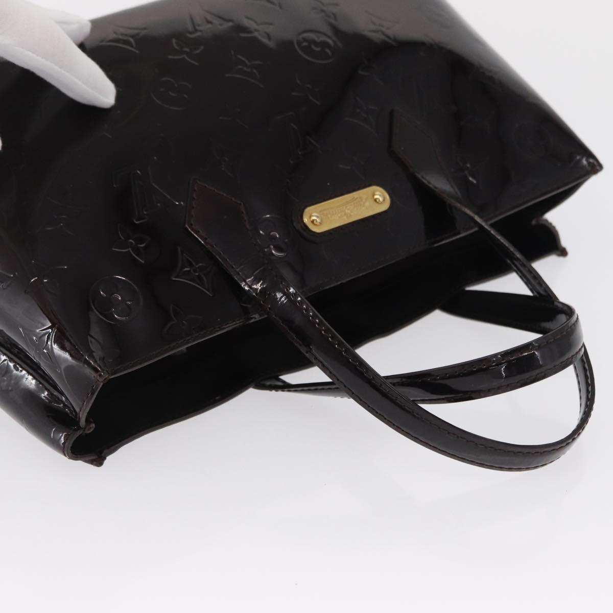 LOUIS VUITTON Monogram Vernis Wilshire PM Hand Bag Amarante M93641 Auth 166562