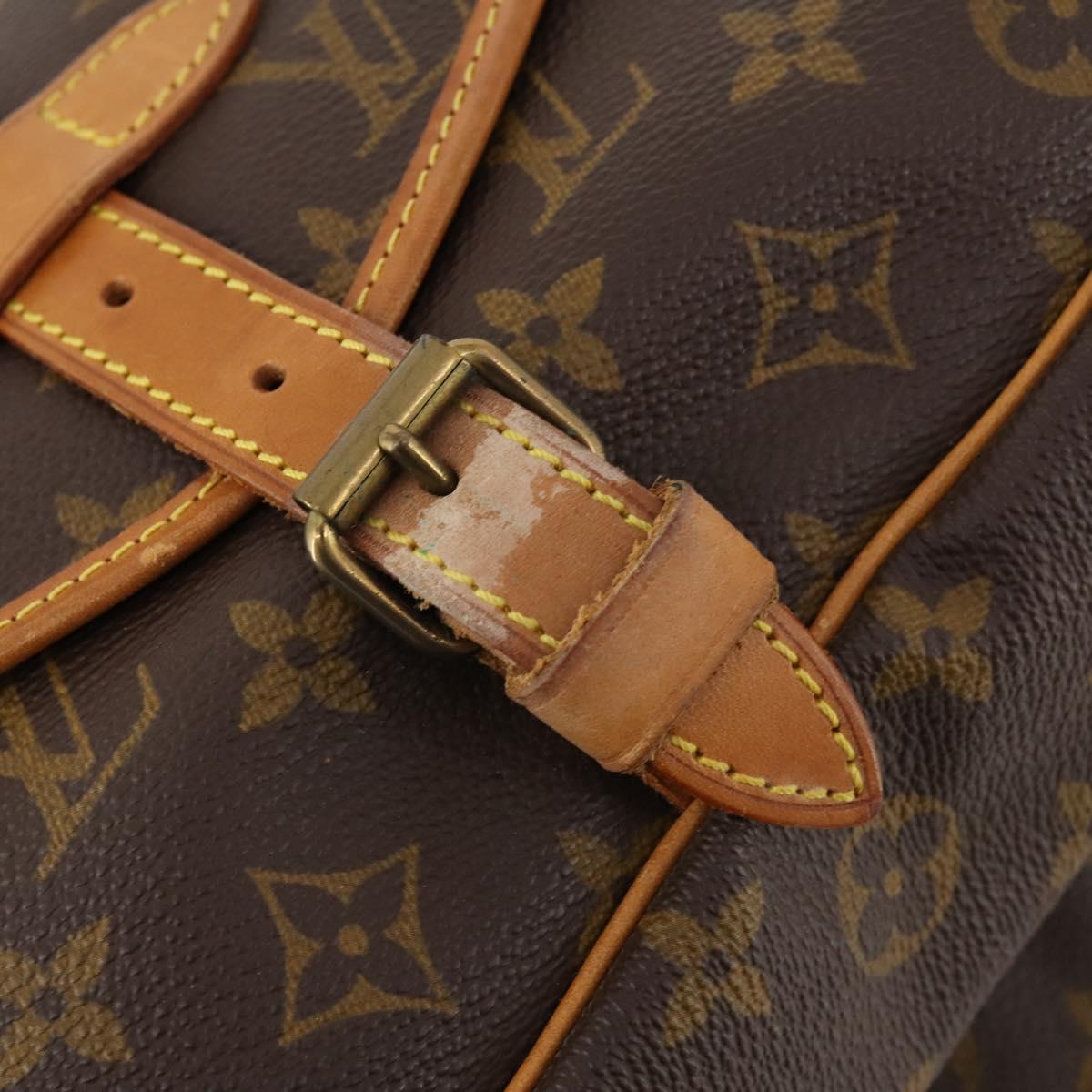 LOUIS VUITTON Monogram Saumur 30 Shoulder Bag M42256 LV Auth 166593