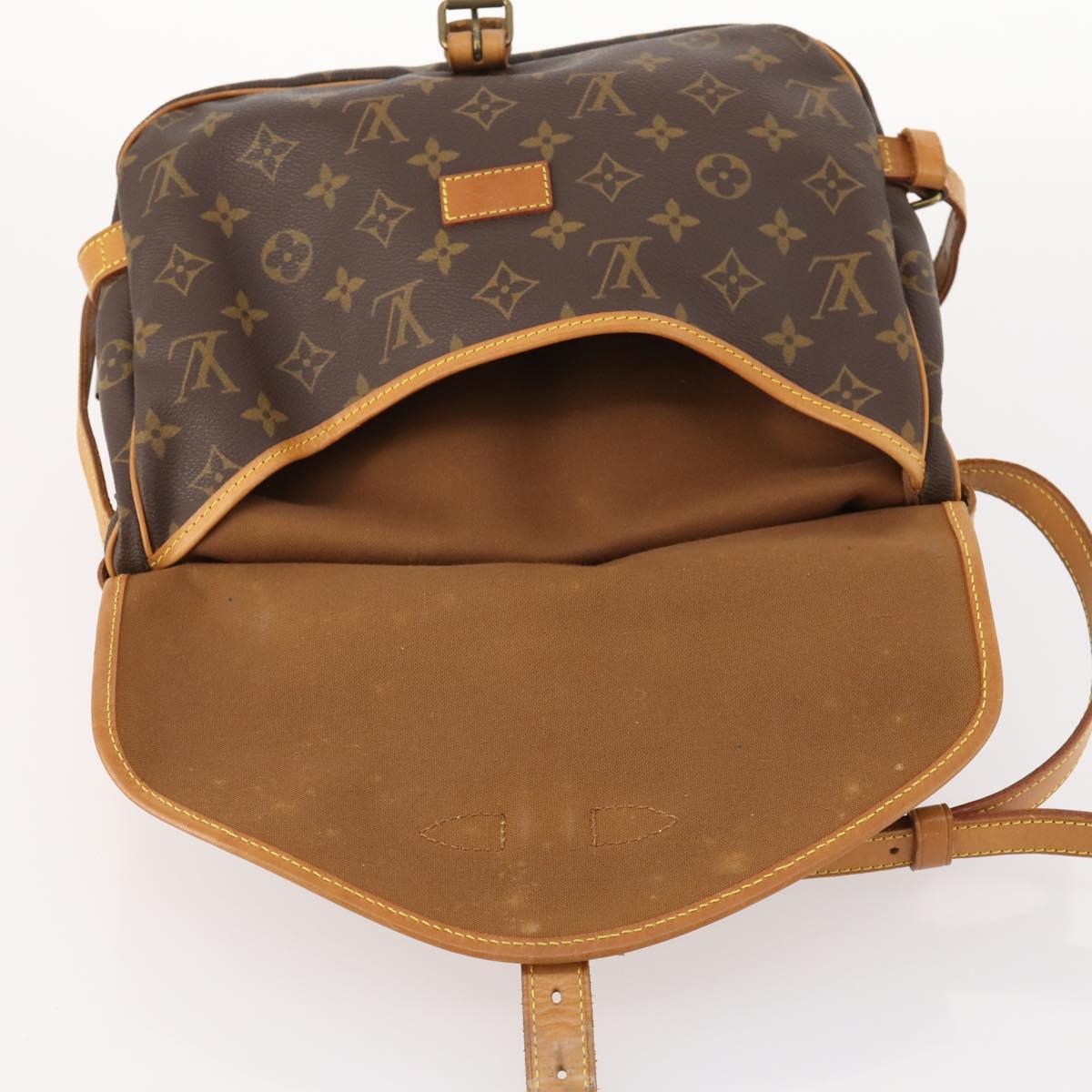 LOUIS VUITTON Monogram Saumur 30 Shoulder Bag M42256 LV Auth 166593