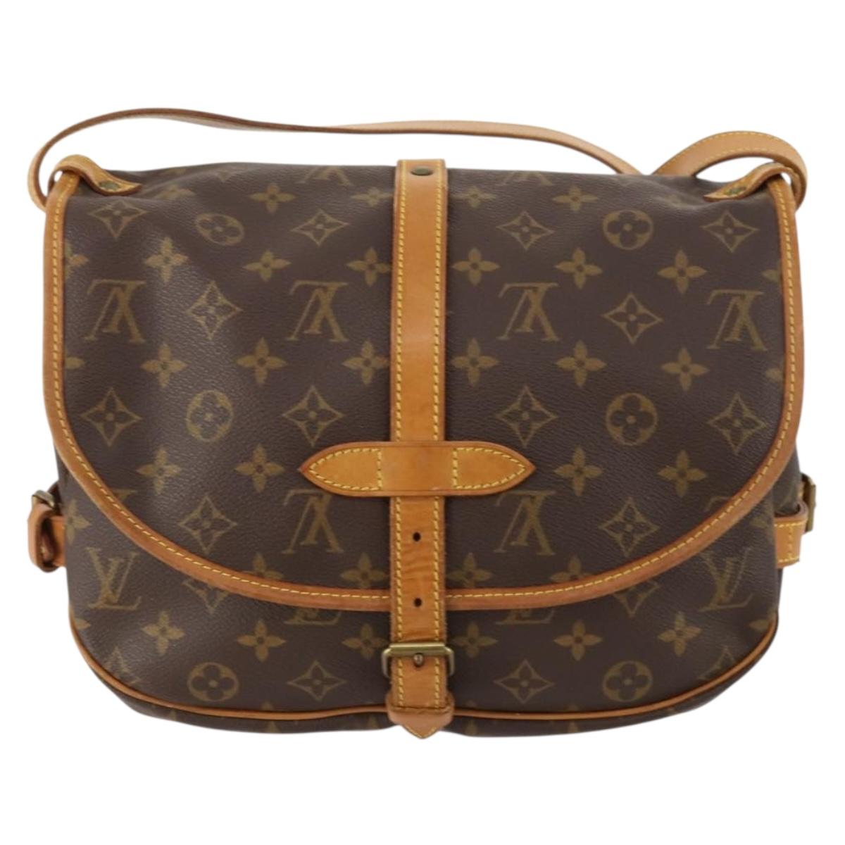 LOUIS VUITTON Monogram Saumur 30 Shoulder Bag M42256 LV Auth 166593