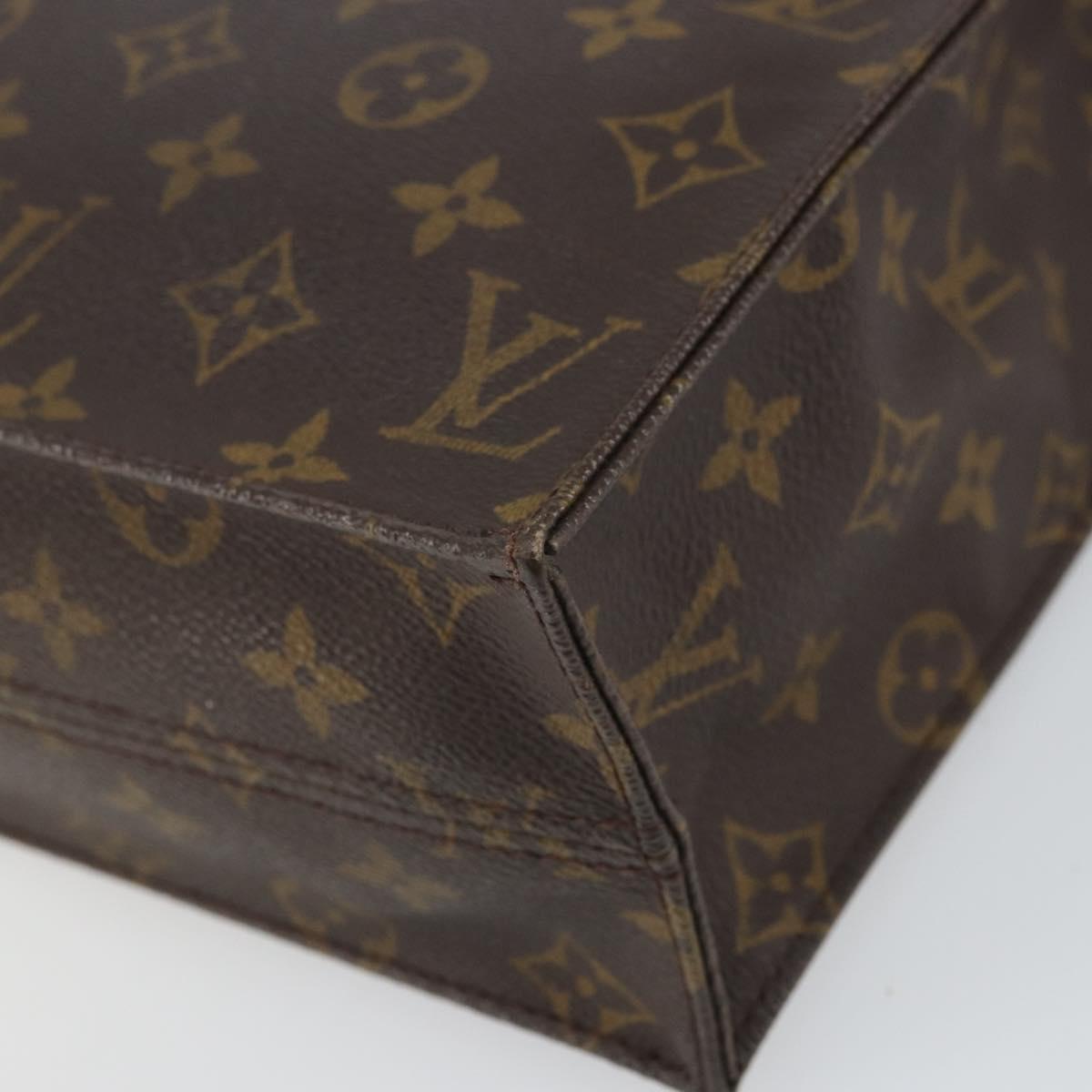 LOUIS VUITTON Monogram Sac Plat Hand Bag M51140 LV Auth 166601