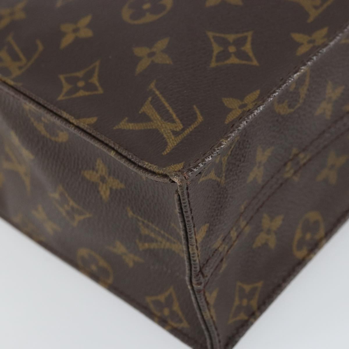 LOUIS VUITTON Monogram Sac Plat Hand Bag M51140 LV Auth 166601