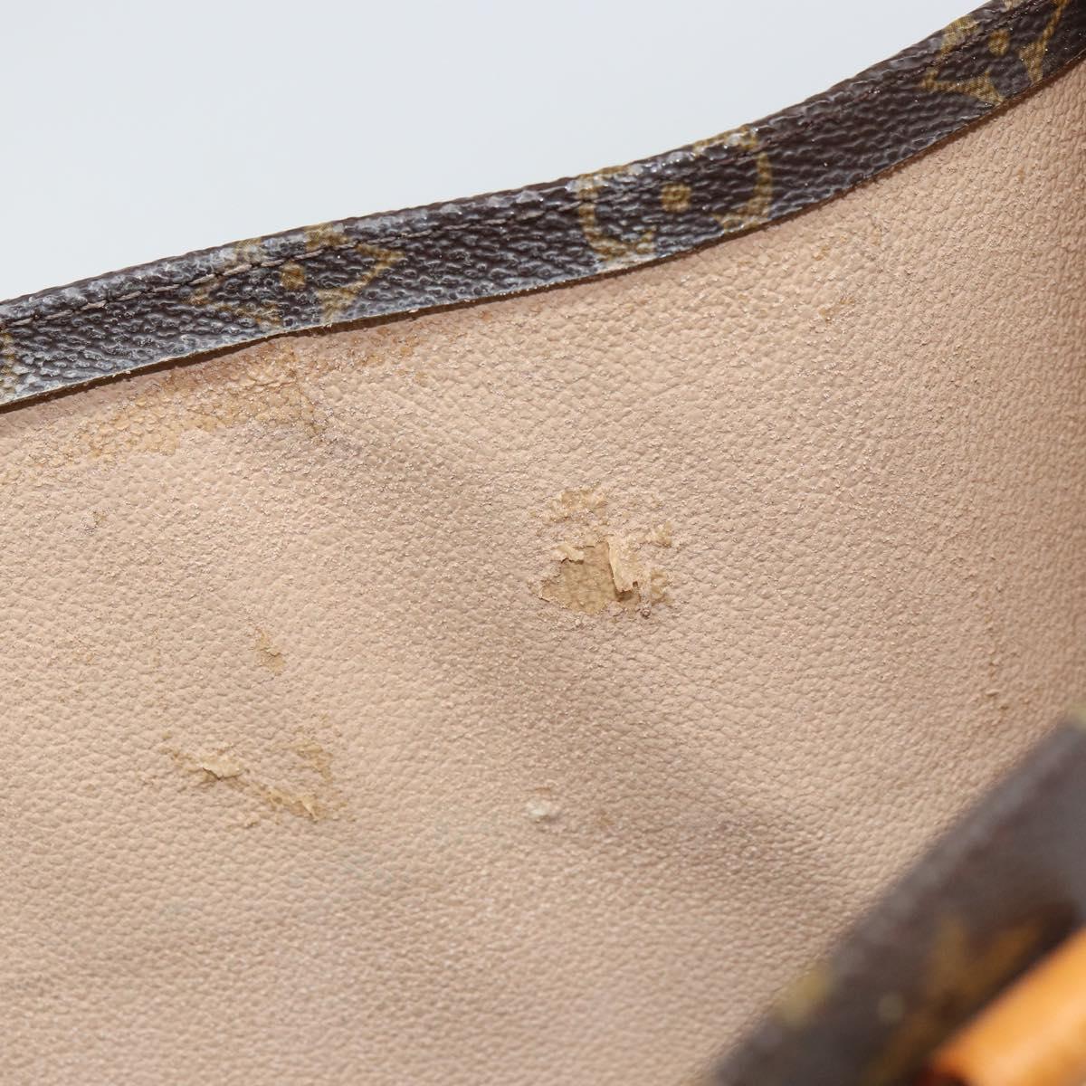 LOUIS VUITTON Monogram Sac Plat Hand Bag M51140 LV Auth 166601