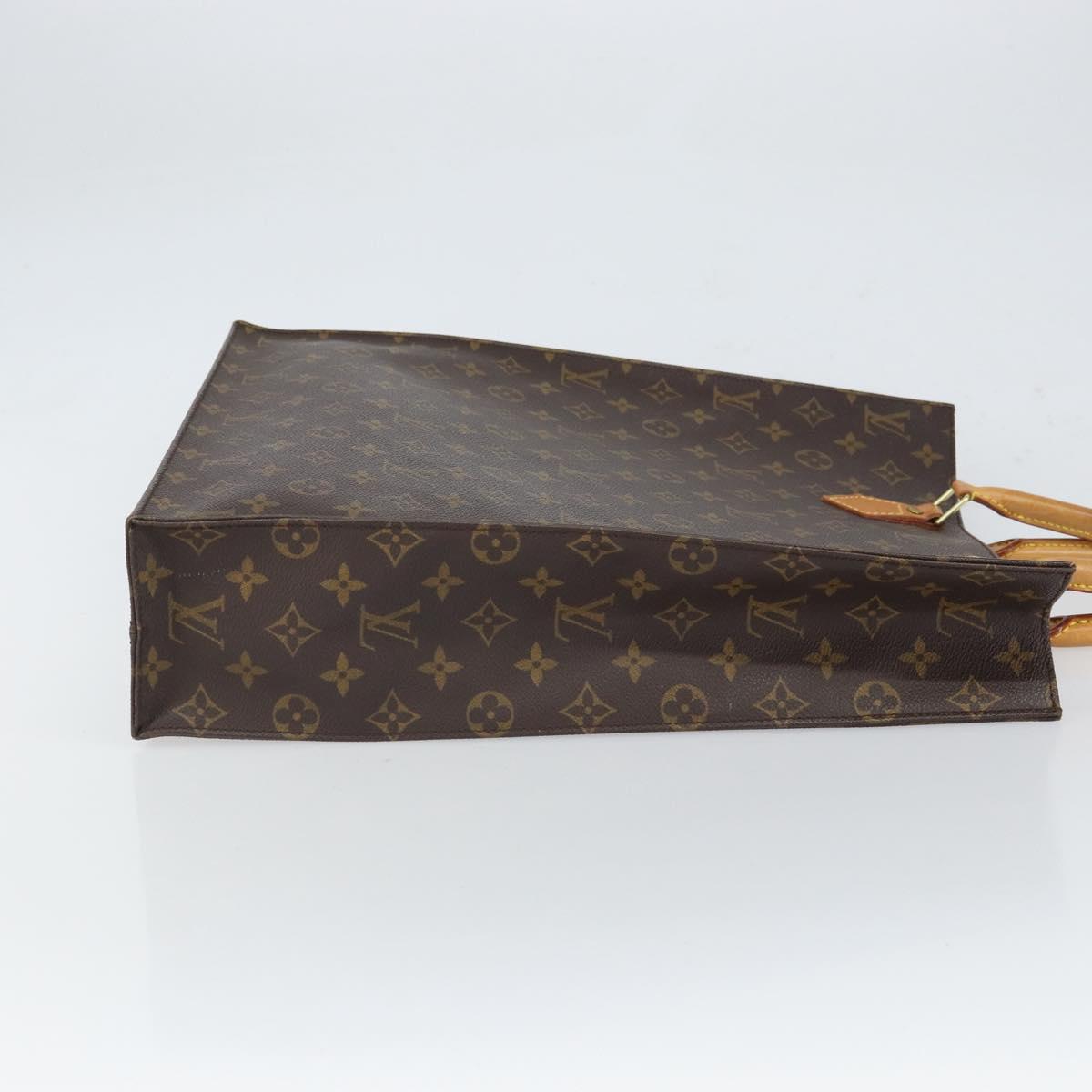LOUIS VUITTON Monogram Sac Plat Hand Bag M51140 LV Auth 166601