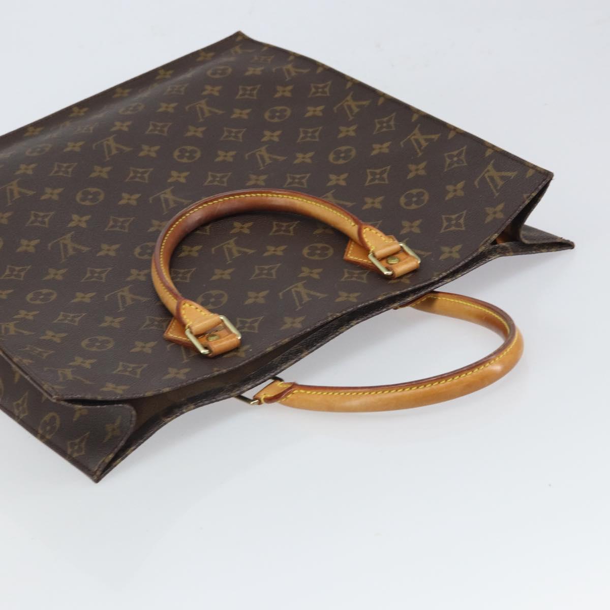 LOUIS VUITTON Monogram Sac Plat Hand Bag M51140 LV Auth 166601