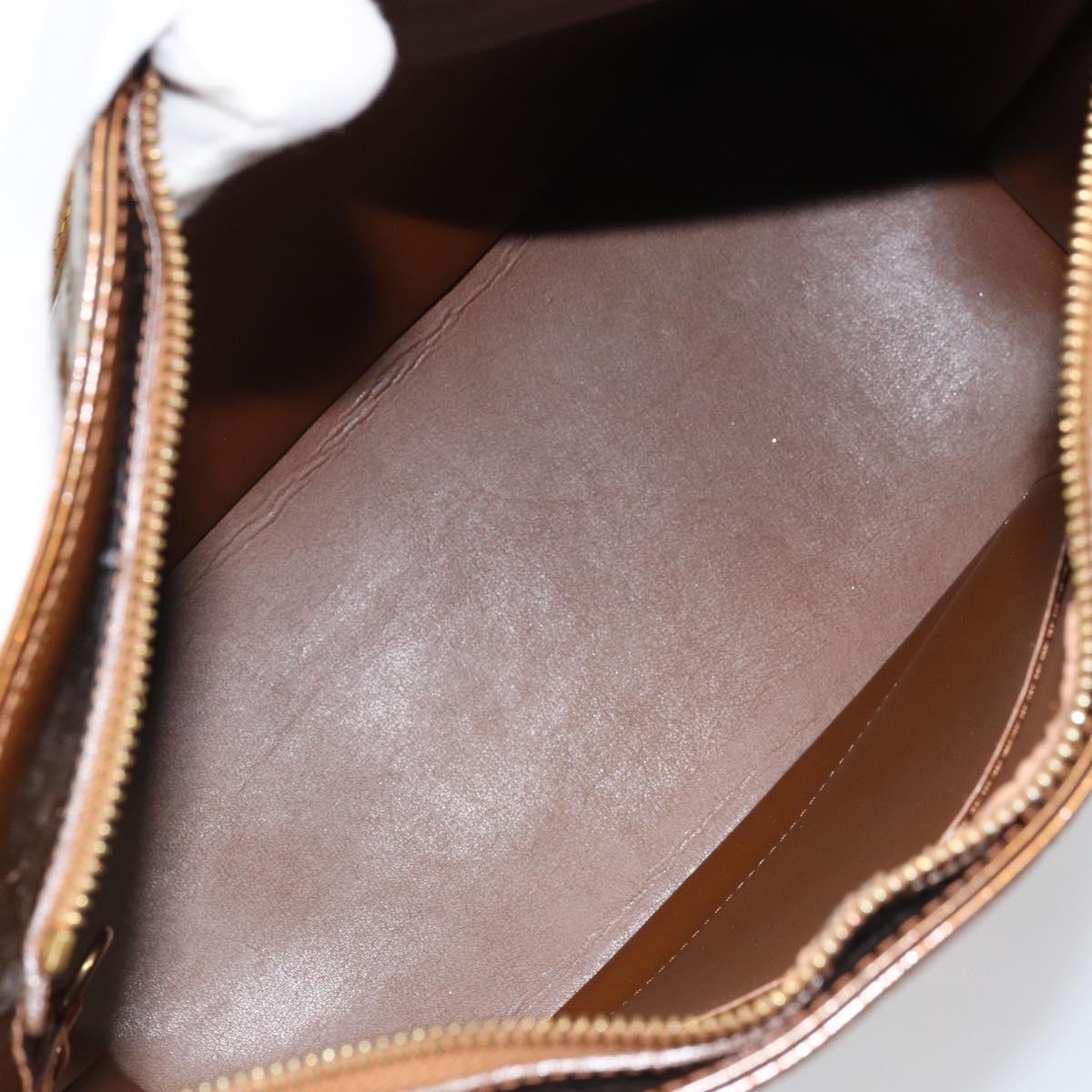 LOUIS VUITTON Monogram Vernis Houston Hand Bag Bronze M91122 LV Auth 166609