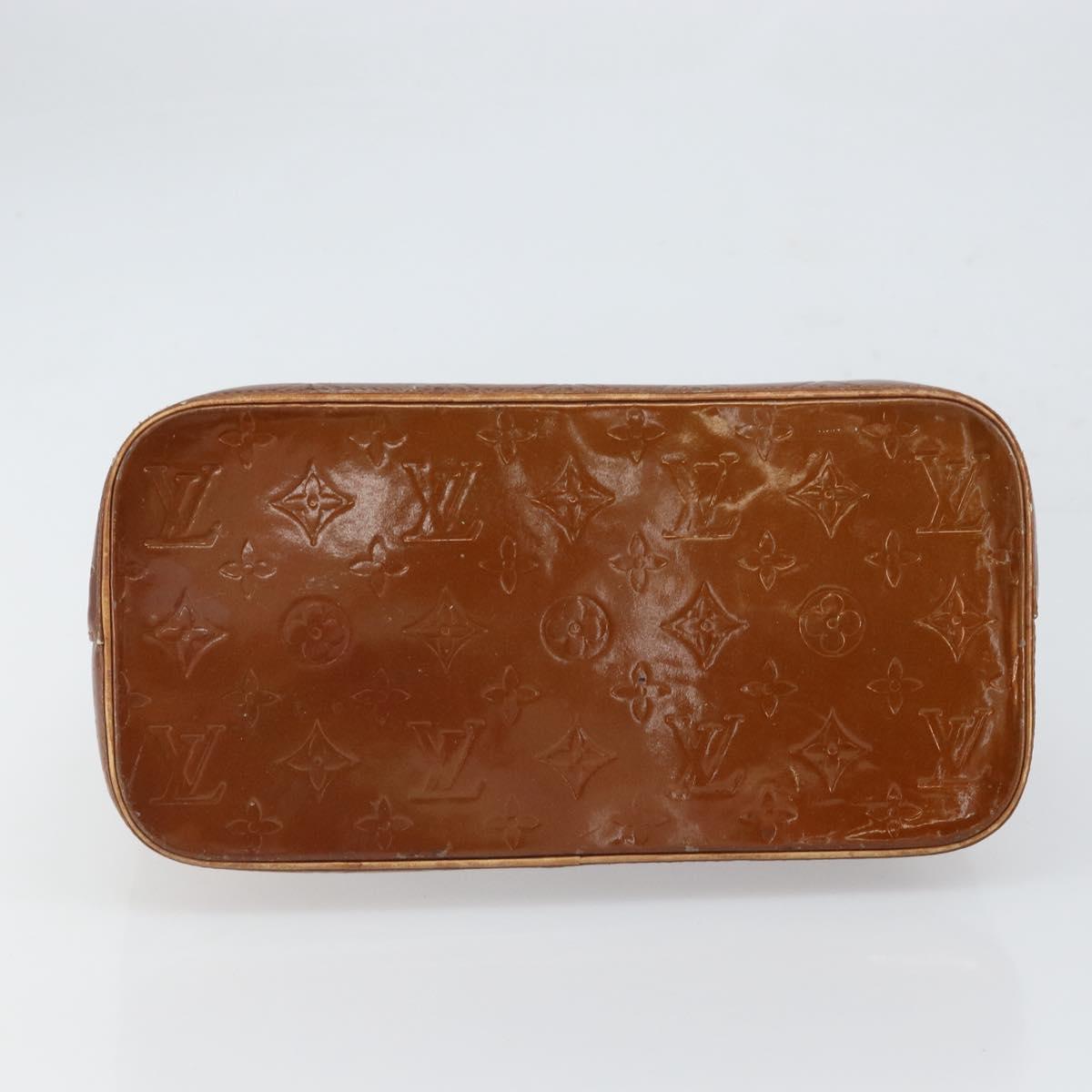 LOUIS VUITTON Monogram Vernis Houston Hand Bag Bronze M91122 LV Auth 166610