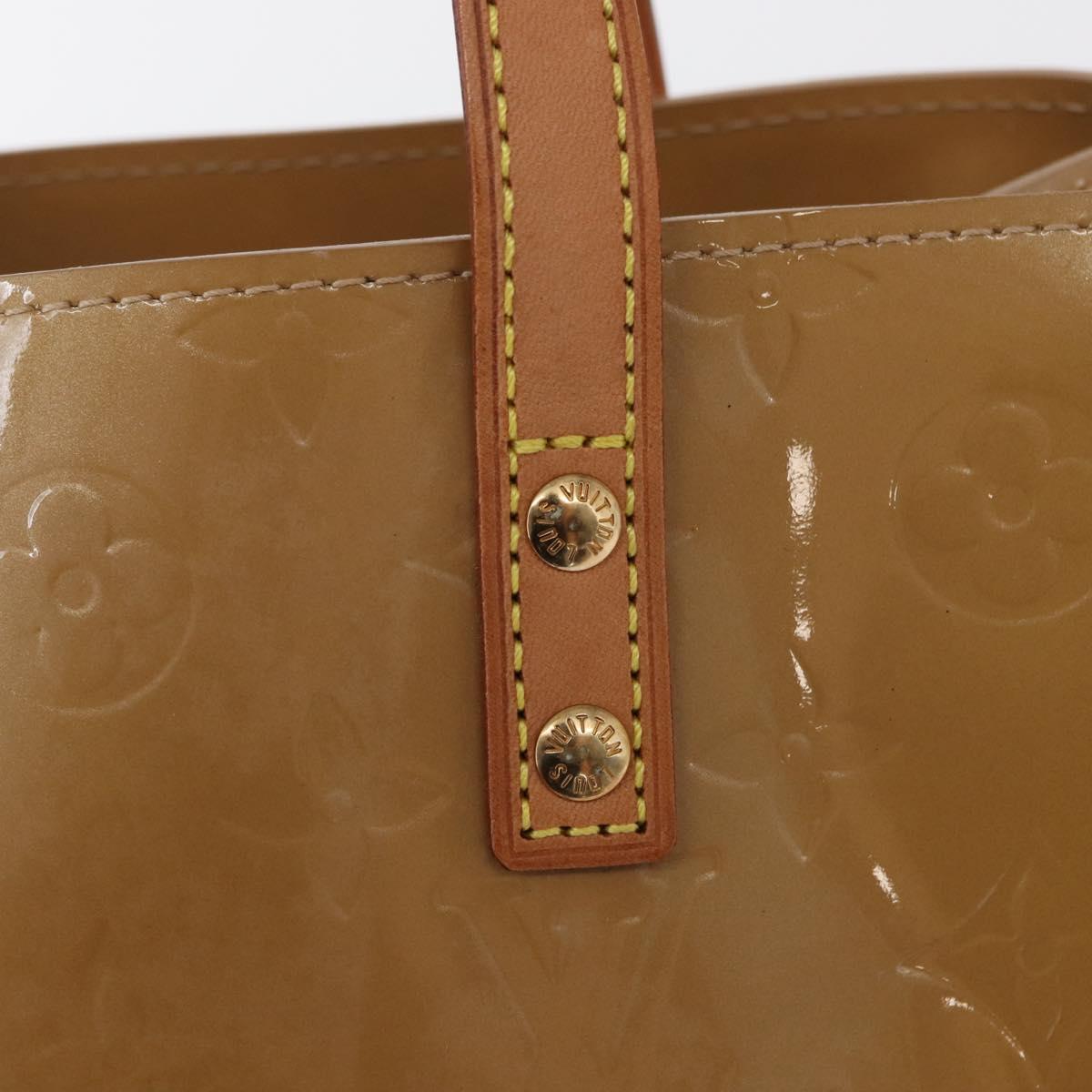 LOUIS VUITTON Monogram Vernis Reade PM Hand Bag Noisette M91334 LV Auth 166612