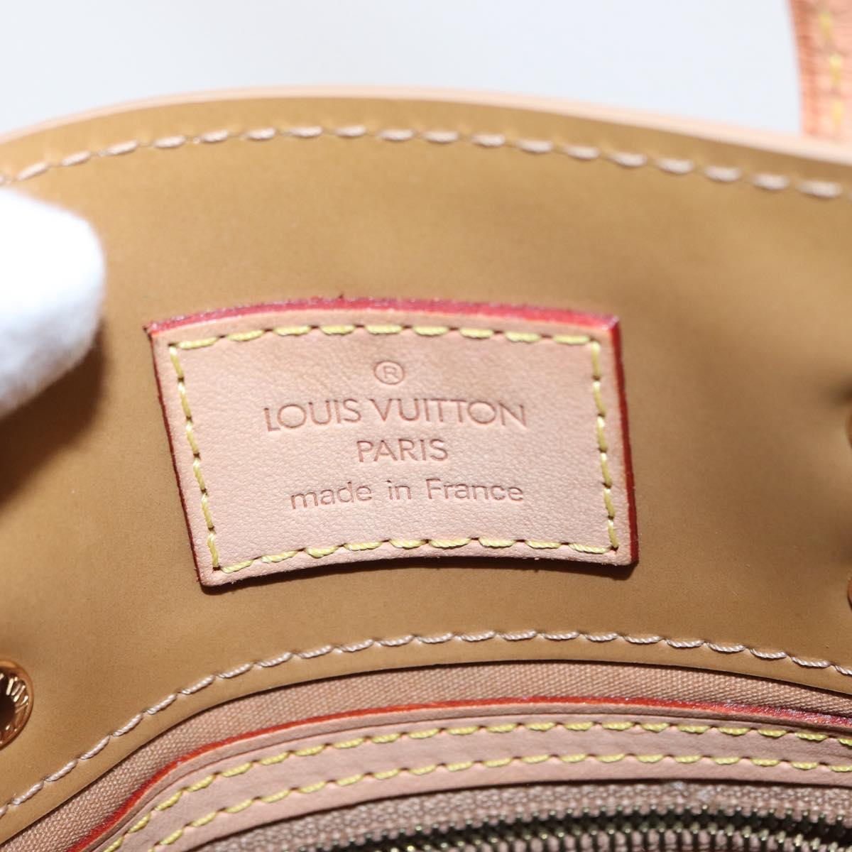 LOUIS VUITTON Monogram Vernis Reade PM Hand Bag Noisette M91334 LV Auth 166612
