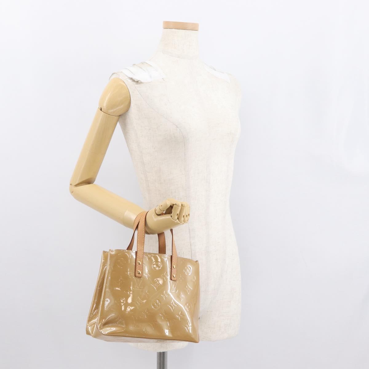 LOUIS VUITTON Monogram Vernis Reade PM Hand Bag Noisette M91334 LV Auth 166612