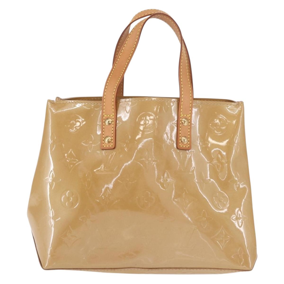 LOUIS VUITTON Monogram Vernis Reade PM Hand Bag Noisette M91334 LV Auth 166612