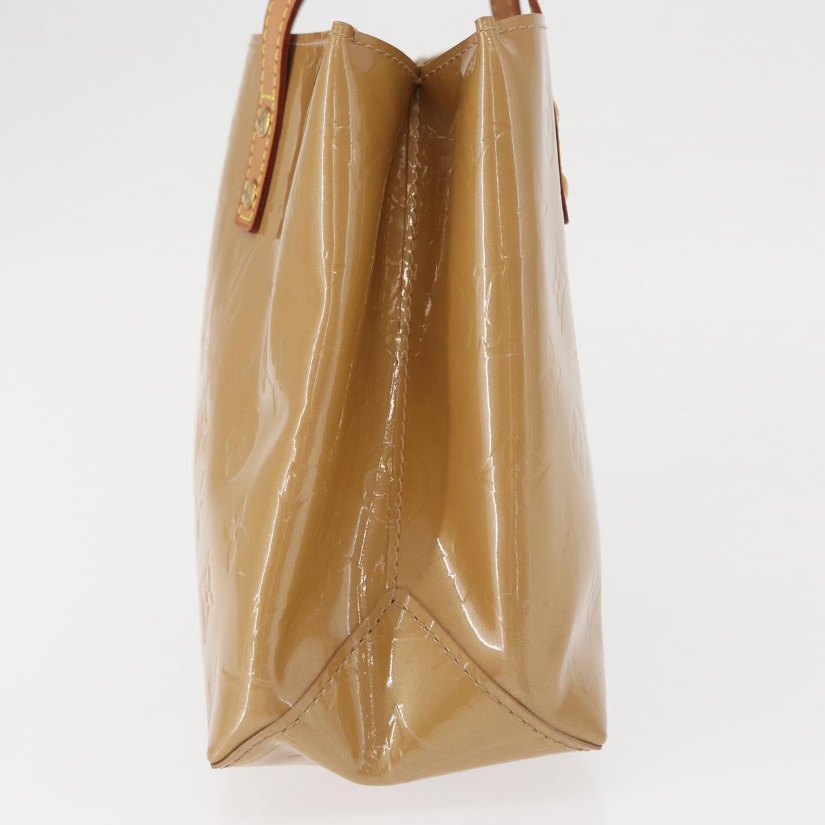 LOUIS VUITTON Monogram Vernis Reade PM Hand Bag Noisette M91334 LV Auth 166612