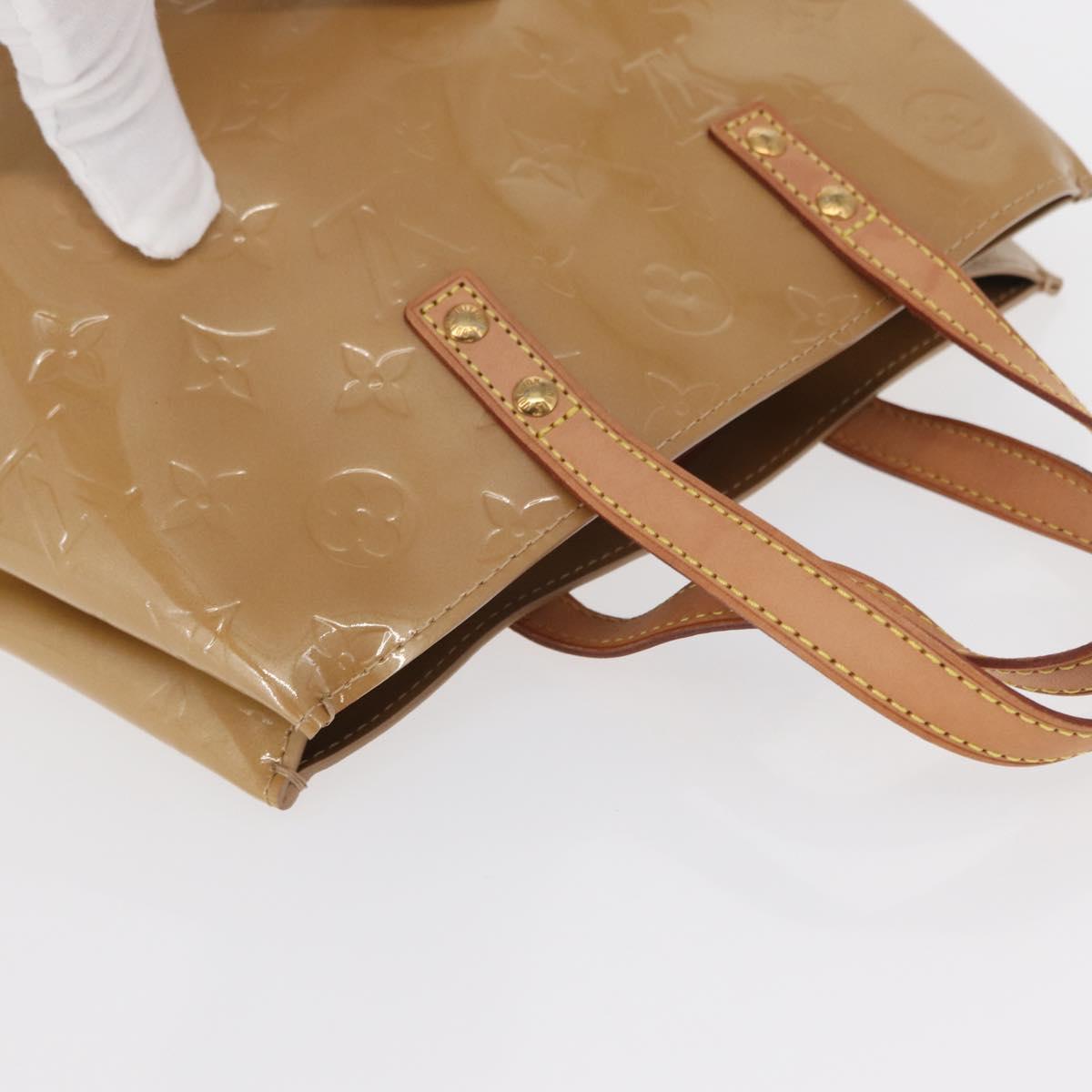 LOUIS VUITTON Monogram Vernis Reade PM Hand Bag Noisette M91334 LV Auth 166612