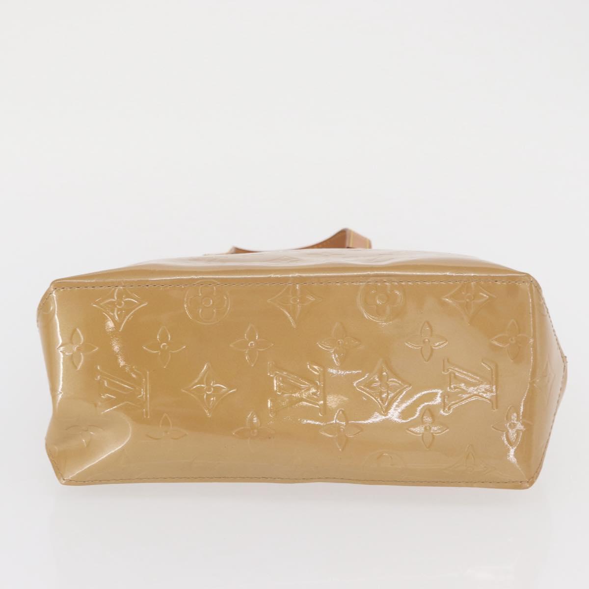 LOUIS VUITTON Monogram Vernis Reade PM Hand Bag Noisette M91334 LV Auth 166612