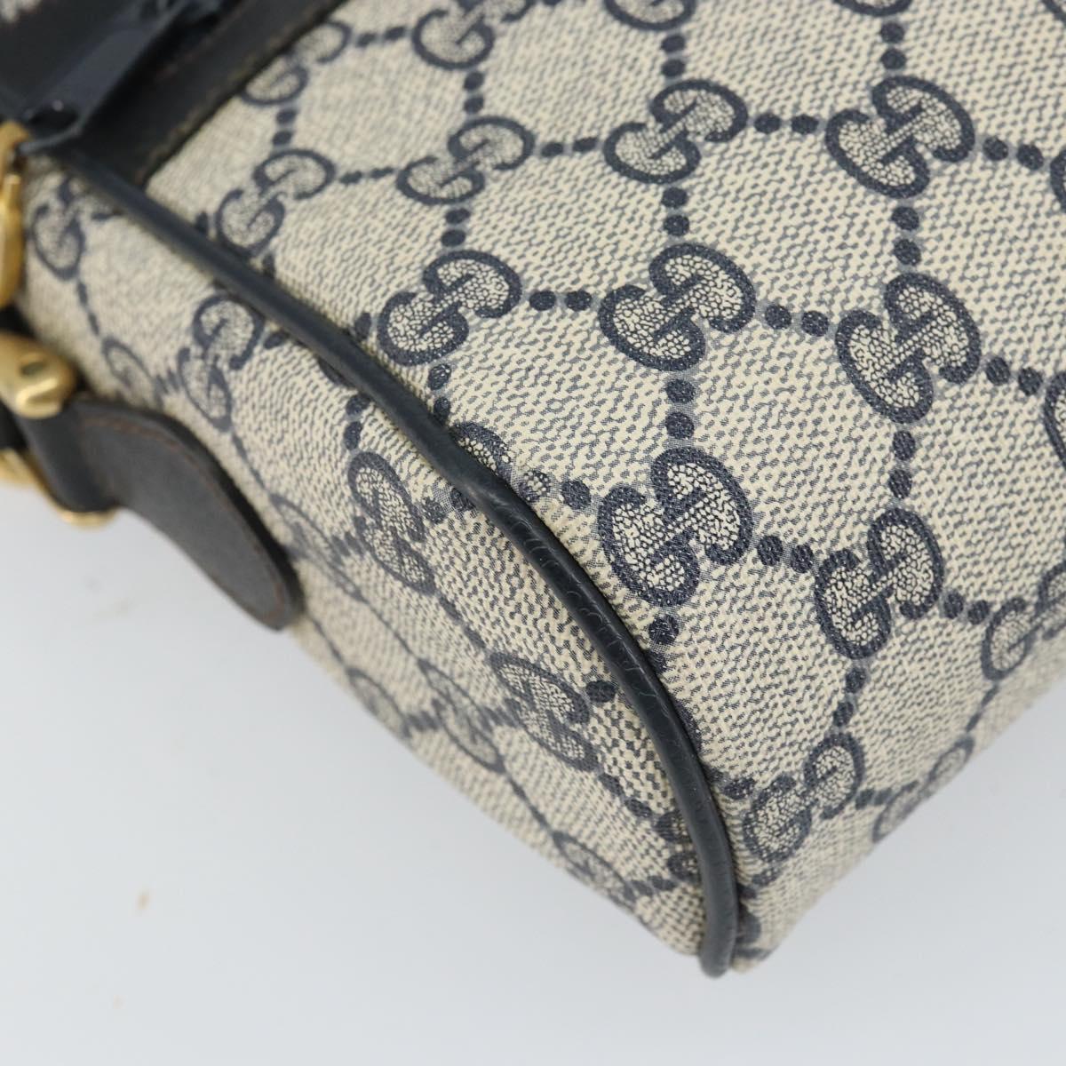 GUCCI GG Supreme Sherry Line Bag PVC Navy Gold Red 001 4071 5 Auth 166620