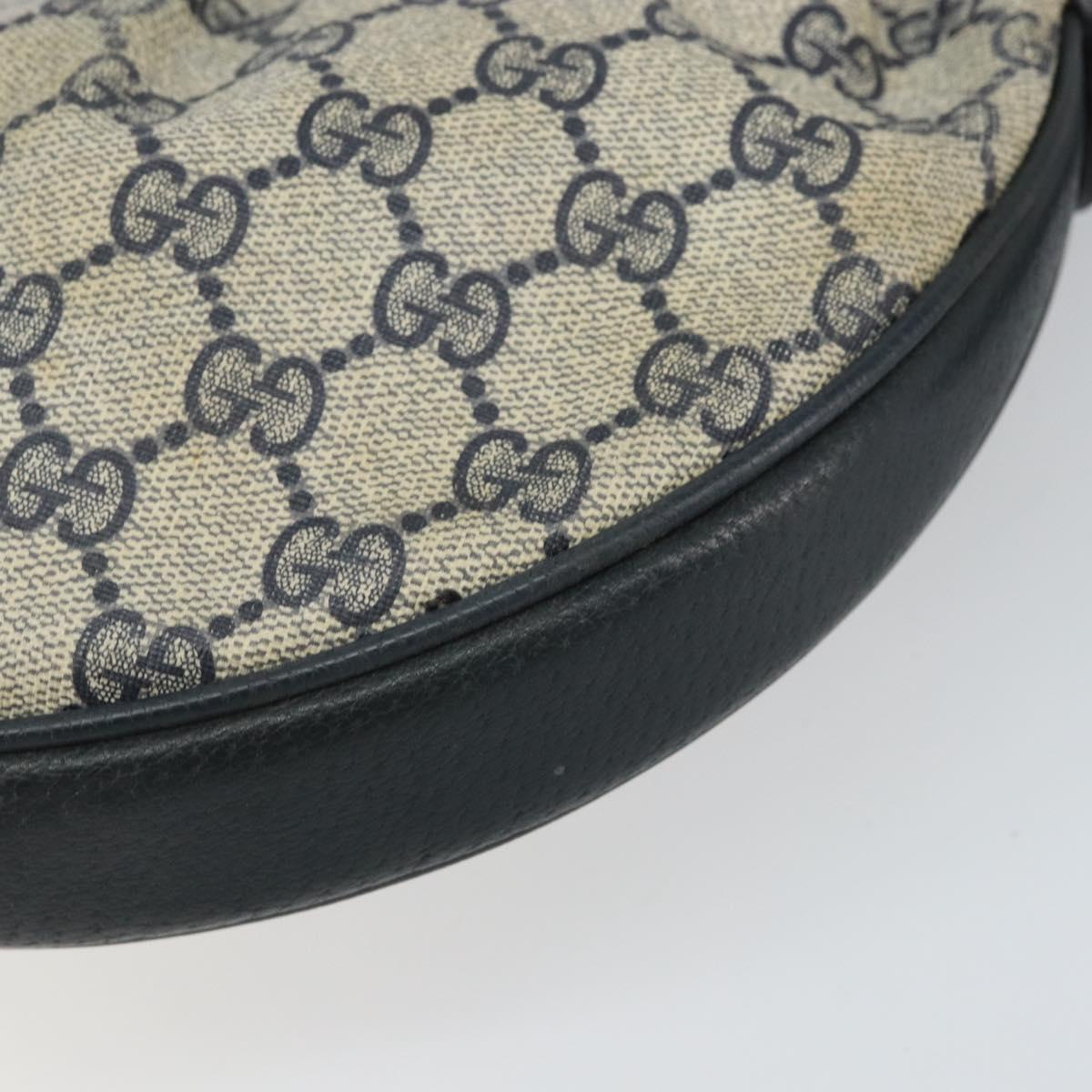GUCCI GG Supreme Shoulder Bag PVC Navy Gold 41 02 058 Auth 166621