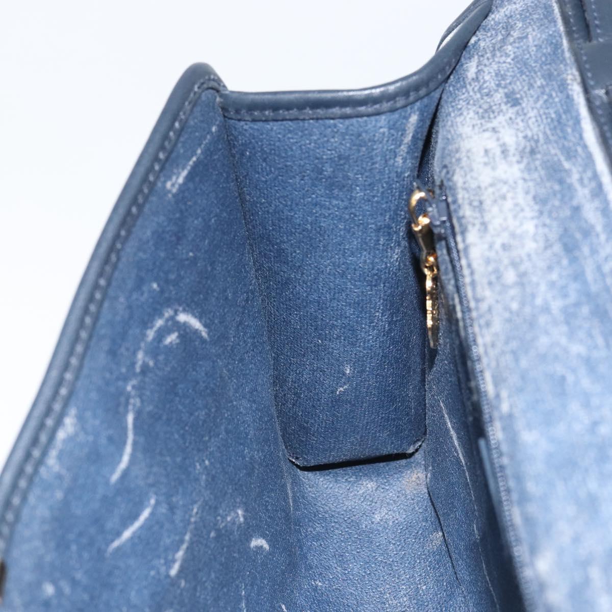 GUCCI Micro GG Supreme Shoulder Bag PVC Navy Gold 004 58 0264 Auth 166623