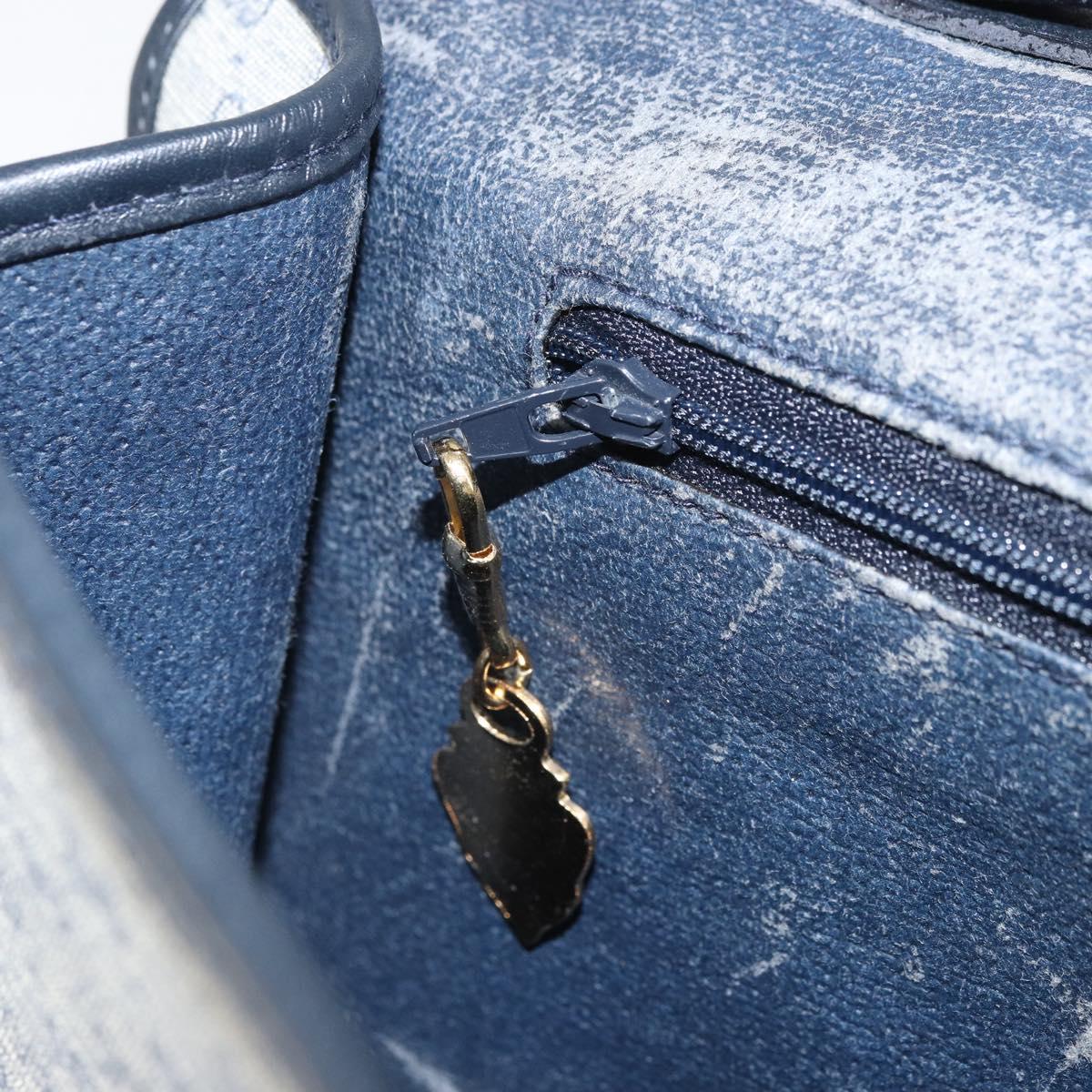 GUCCI Micro GG Supreme Shoulder Bag PVC Navy Gold 004 58 0264 Auth 166623