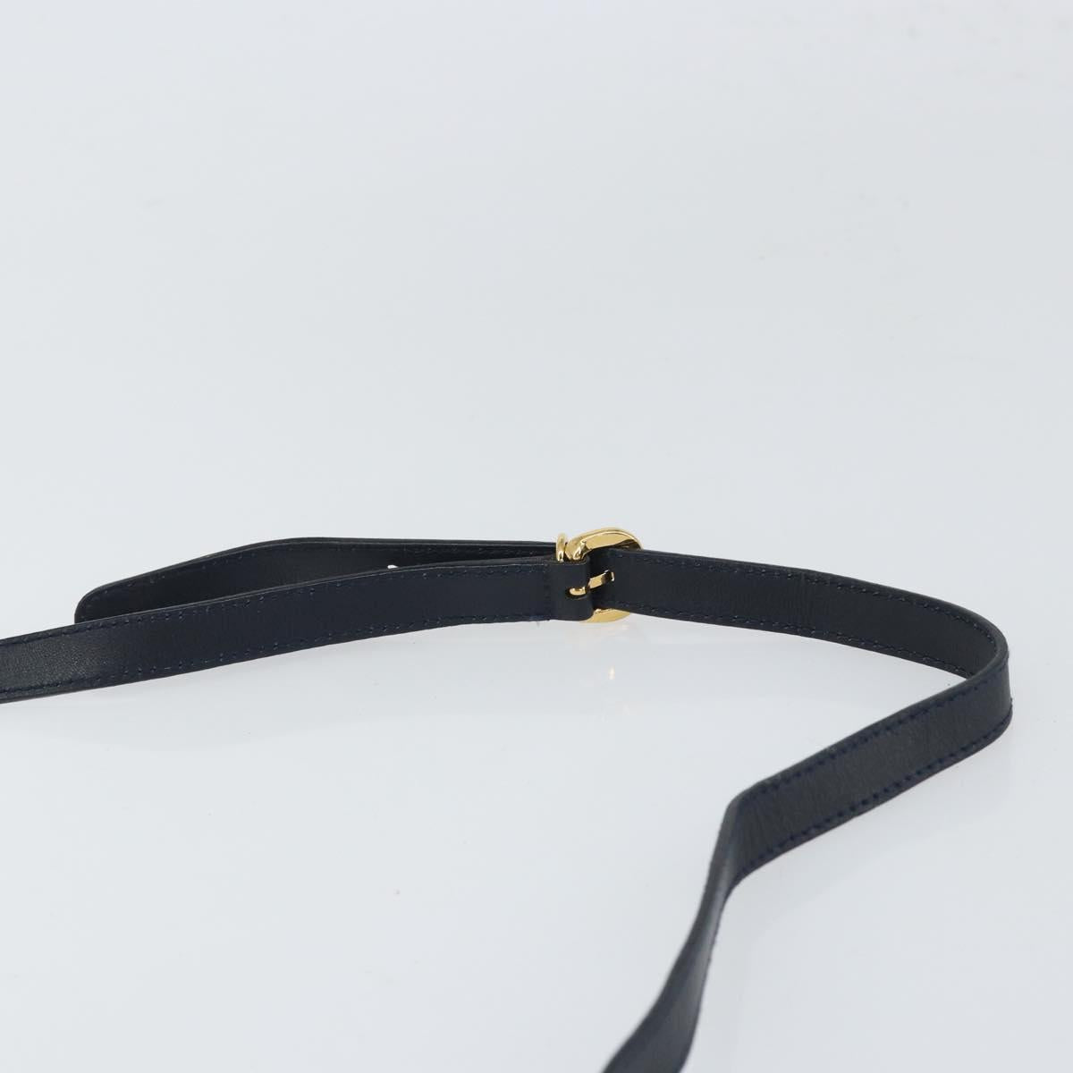 GUCCI Micro GG Supreme Shoulder Bag PVC Navy Gold 004 58 0264 Auth 166623