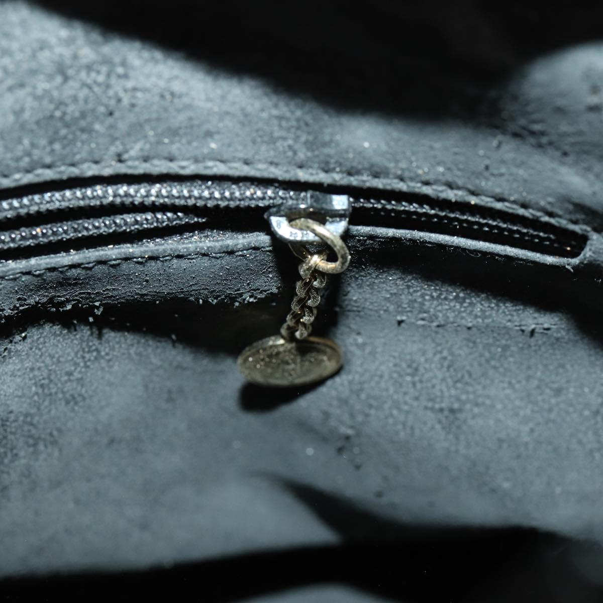 GUCCI Bamboo Hand Bag Leather 2way Black Gold 002 3754 0508 Auth 166633