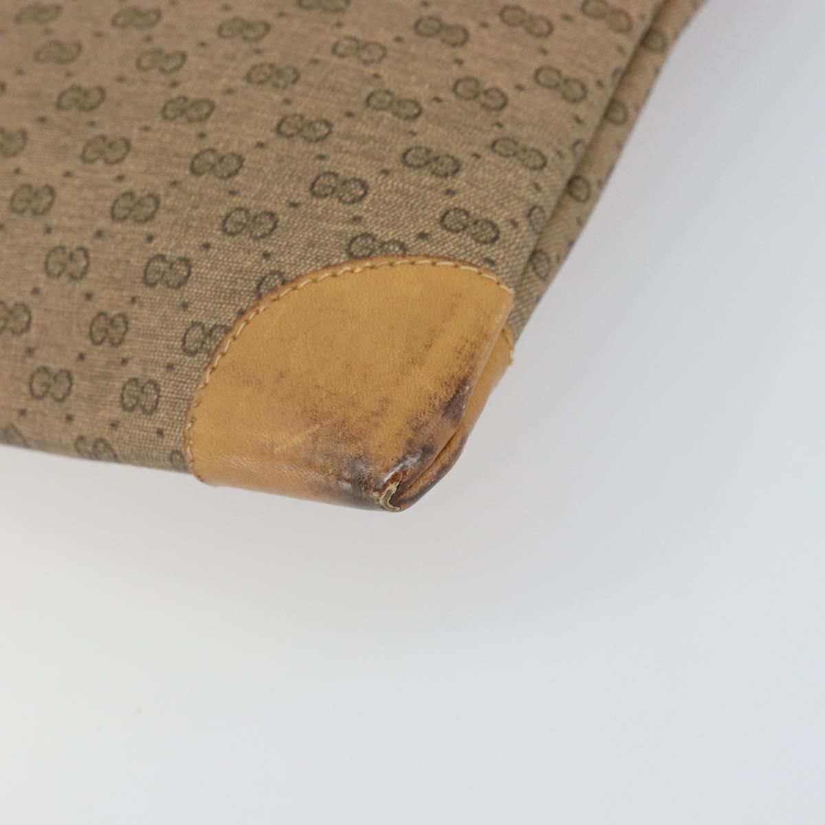 GUCCI Micro GG Supreme Web Sherry Line Tote Bag PVC Beige 02 37 1300 Auth 166634