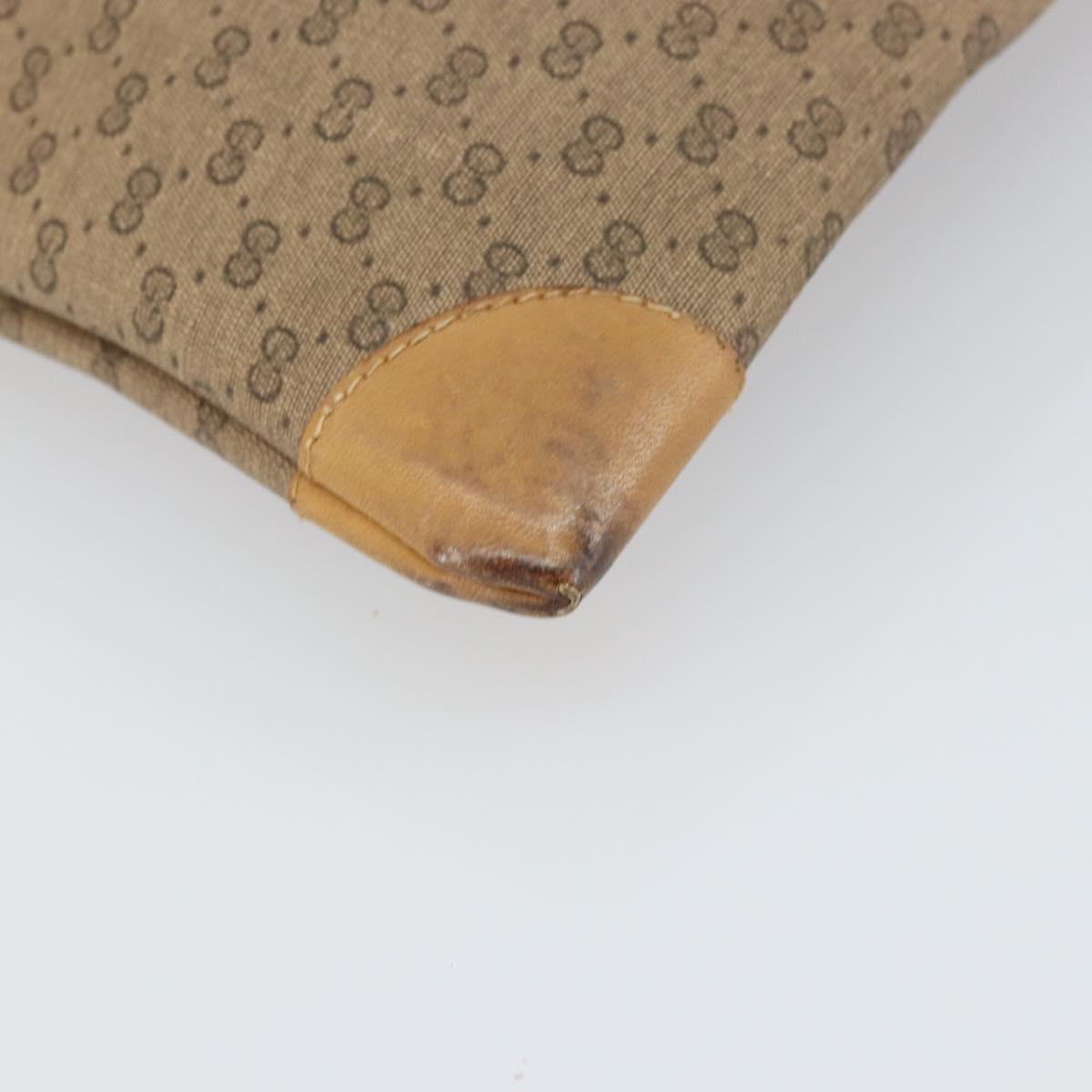 GUCCI Micro GG Supreme Web Sherry Line Tote Bag PVC Beige 02 37 1300 Auth 166634