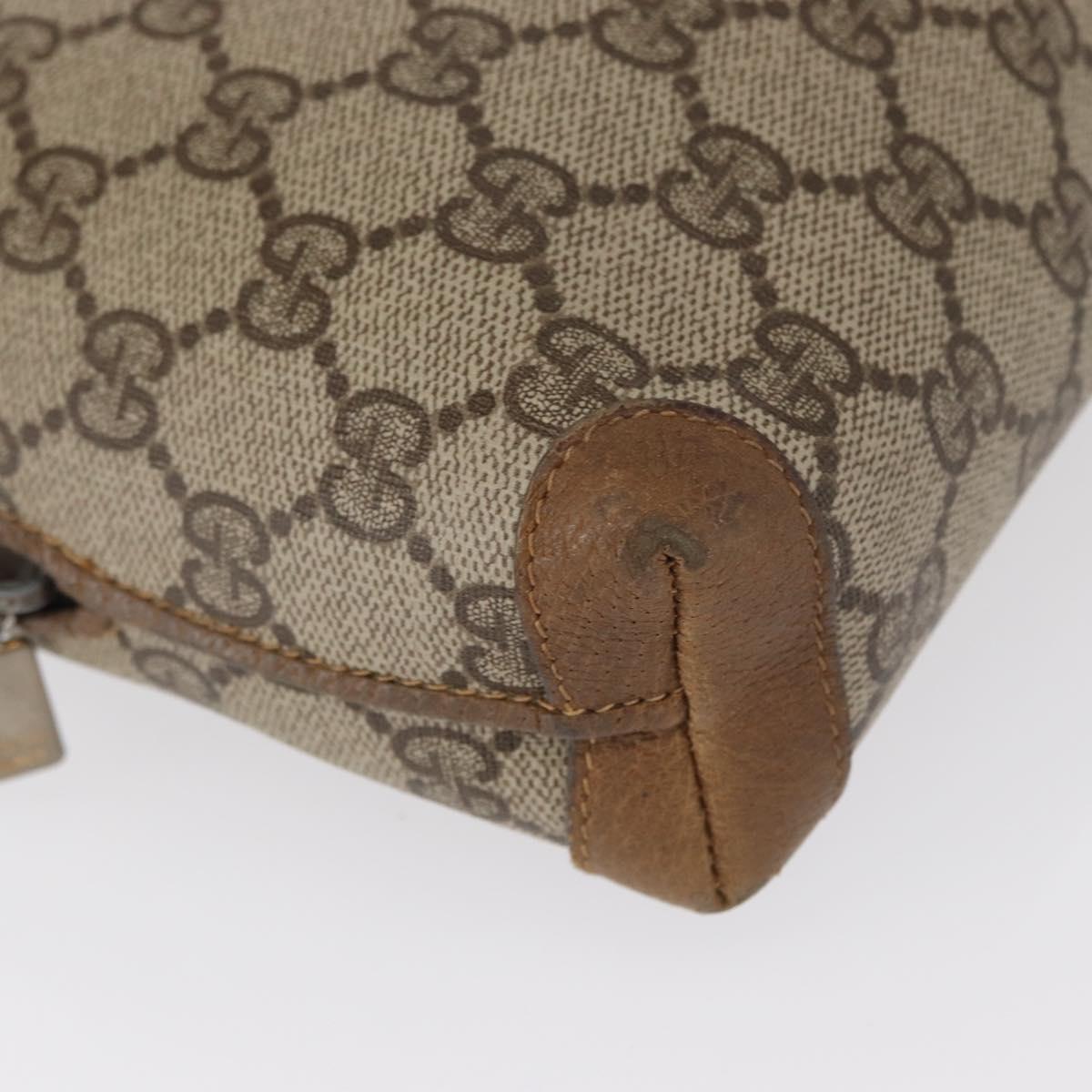 GUCCI GG Supreme Shoulder Bag PVC Beige Gold 007 115 4916 Auth 166642