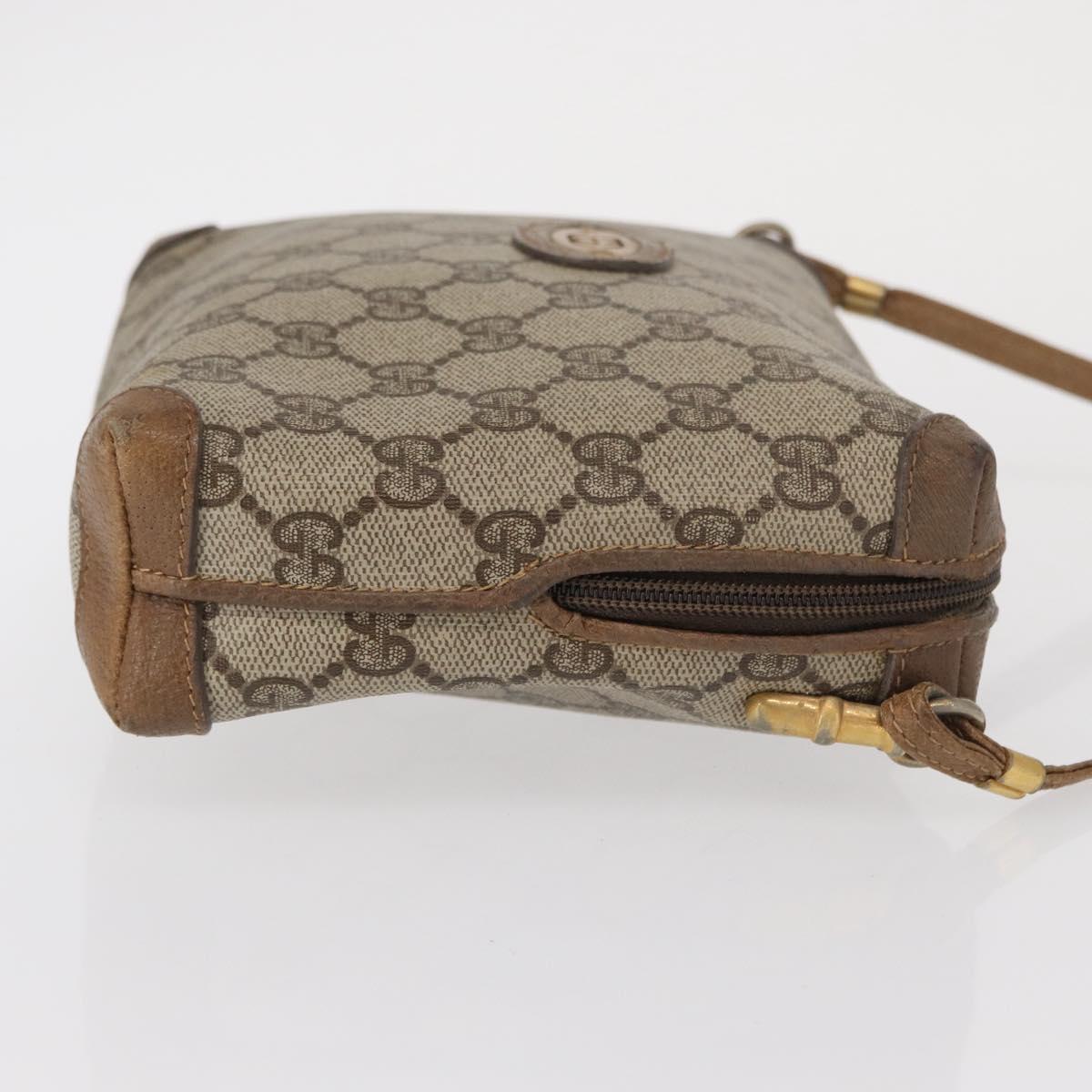GUCCI GG Supreme Shoulder Bag PVC Beige Gold 007 115 4916 Auth 166642