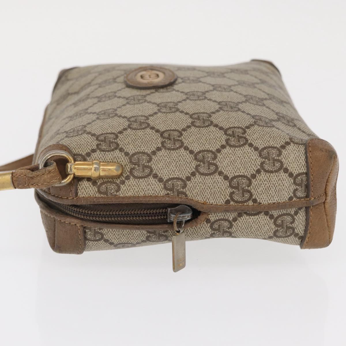 GUCCI GG Supreme Shoulder Bag PVC Beige Gold 007 115 4916 Auth 166642