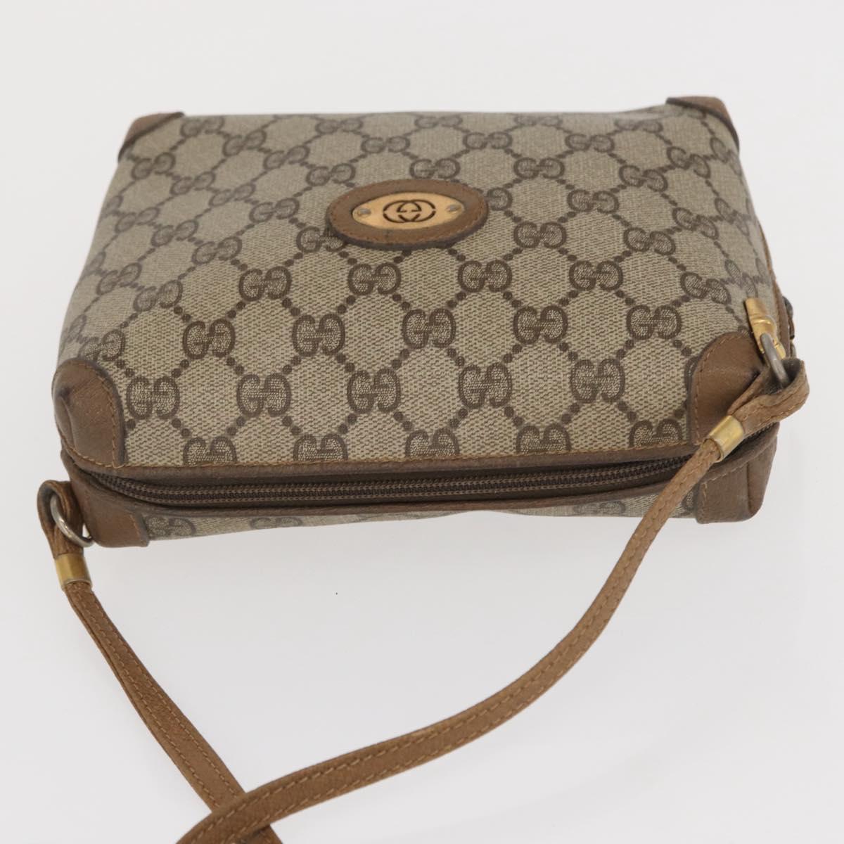 GUCCI GG Supreme Shoulder Bag PVC Beige Gold 007 115 4916 Auth 166642