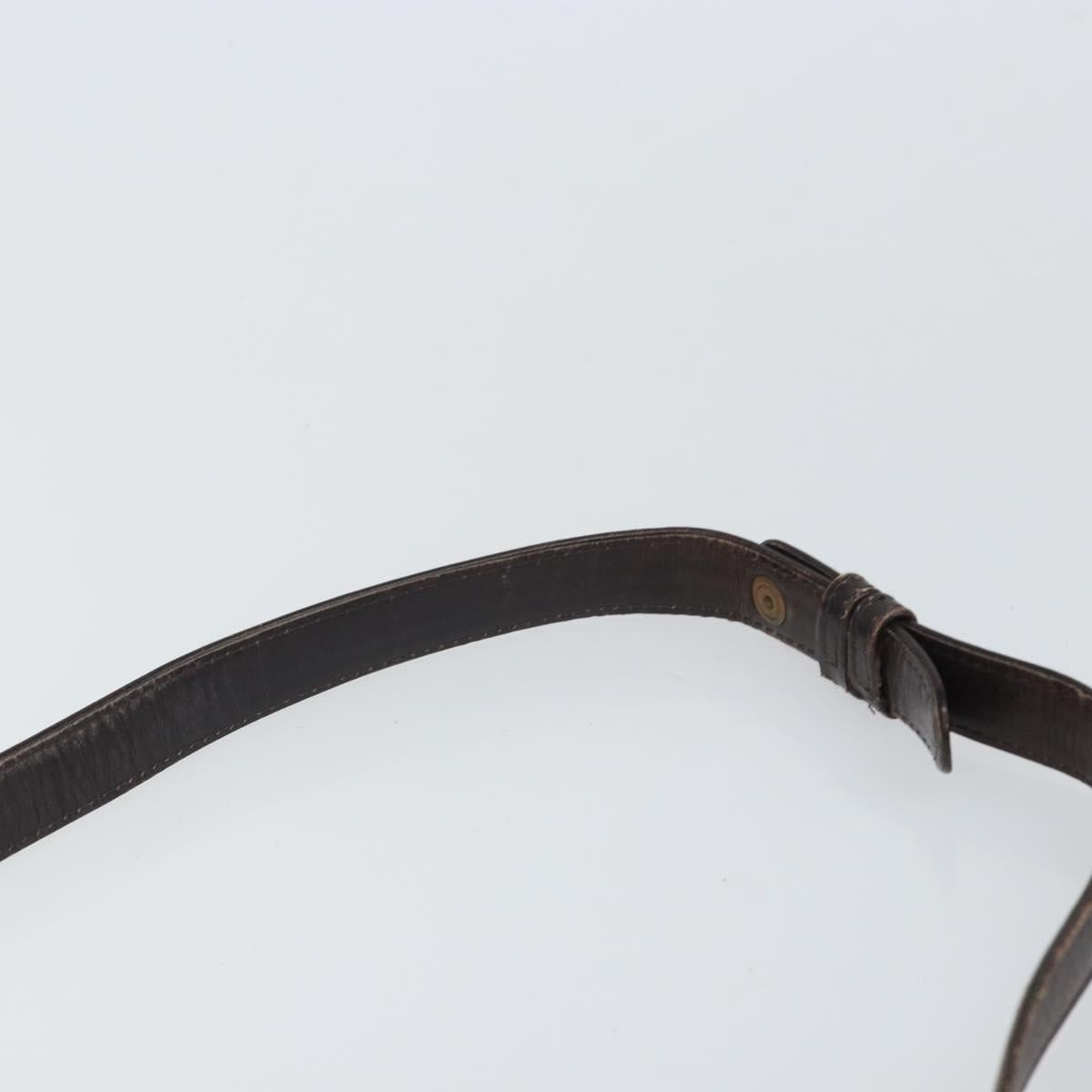 CELINE C Sulky Shoulder Bag Canvas Beige Gold Auth 166644