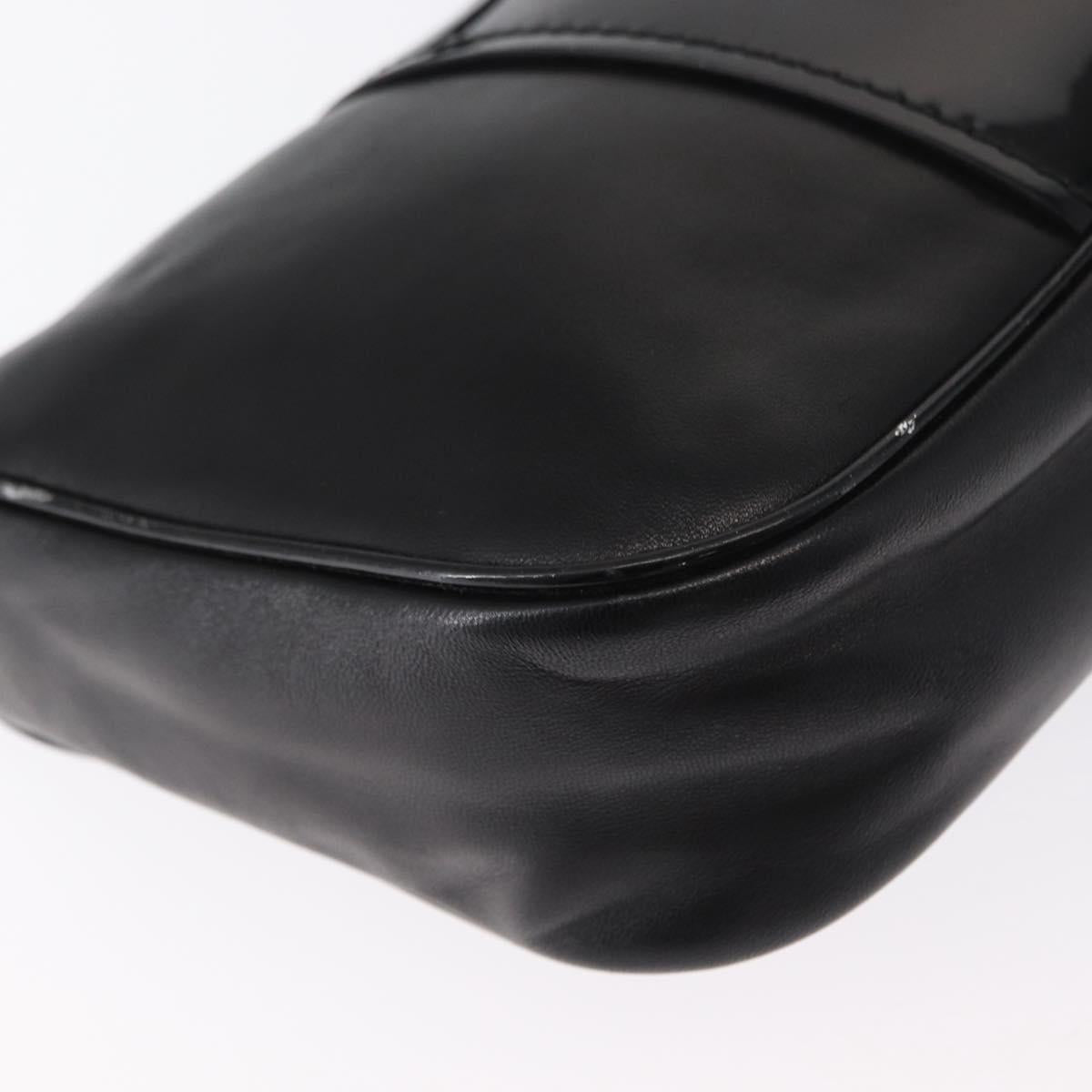 Salvatore Ferragamo Vala Shoulder Bag Leather Black Gold Auth 166657