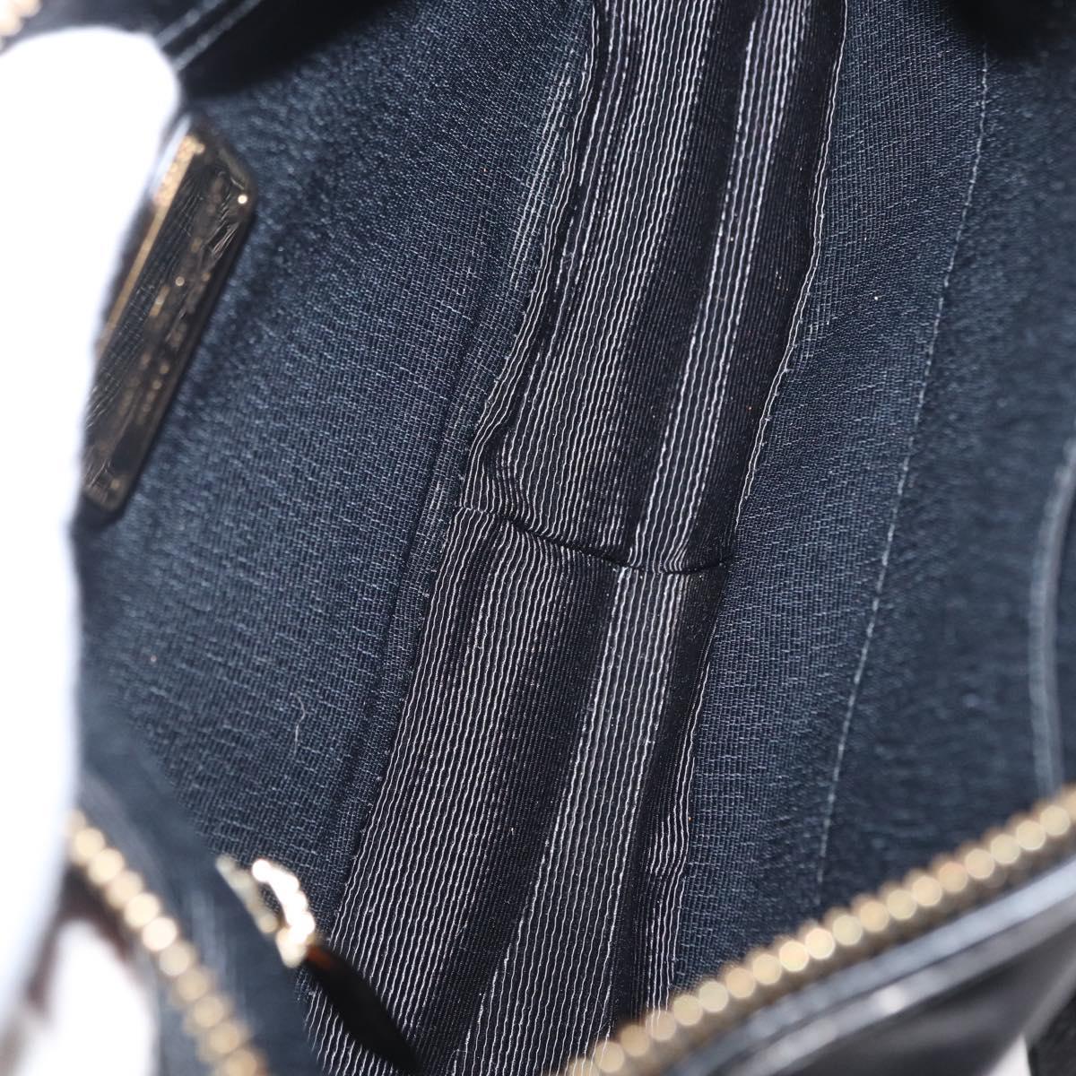 Salvatore Ferragamo Vala Shoulder Bag Leather Black Gold Auth 166657