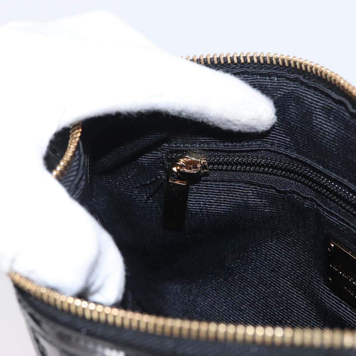 Salvatore Ferragamo Vala Shoulder Bag Leather Black Gold Auth 166657