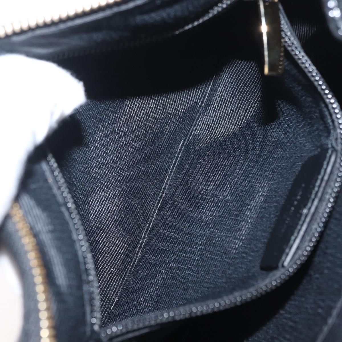 Salvatore Ferragamo Vala Shoulder Bag Leather Black Gold Auth 166657