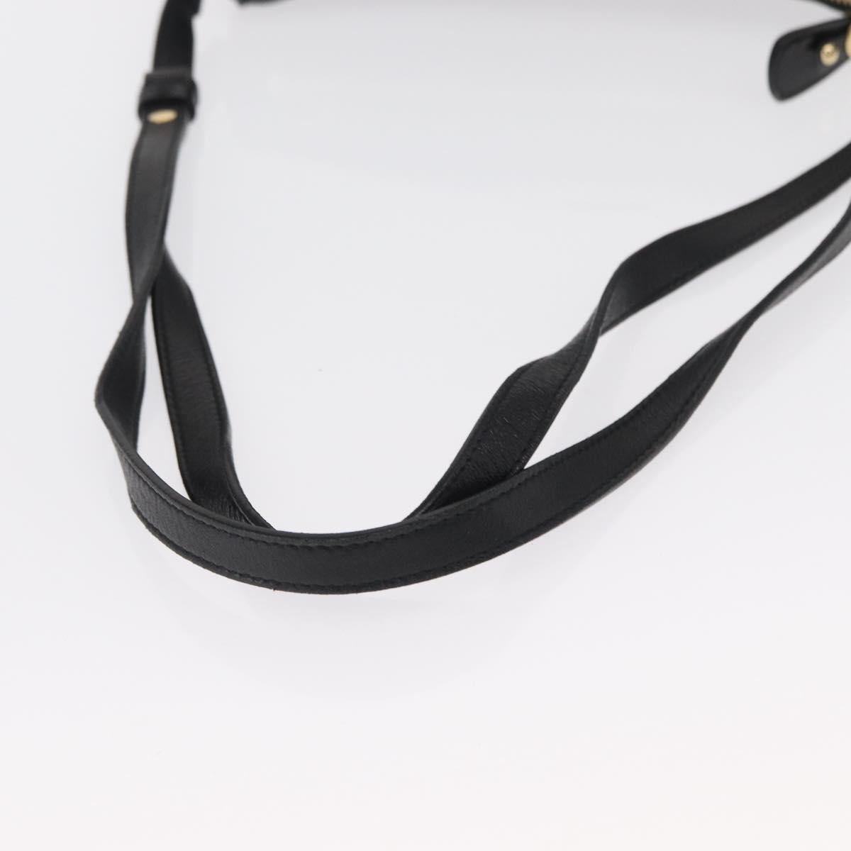 Salvatore Ferragamo Vala Shoulder Bag Leather Black Gold Auth 166657