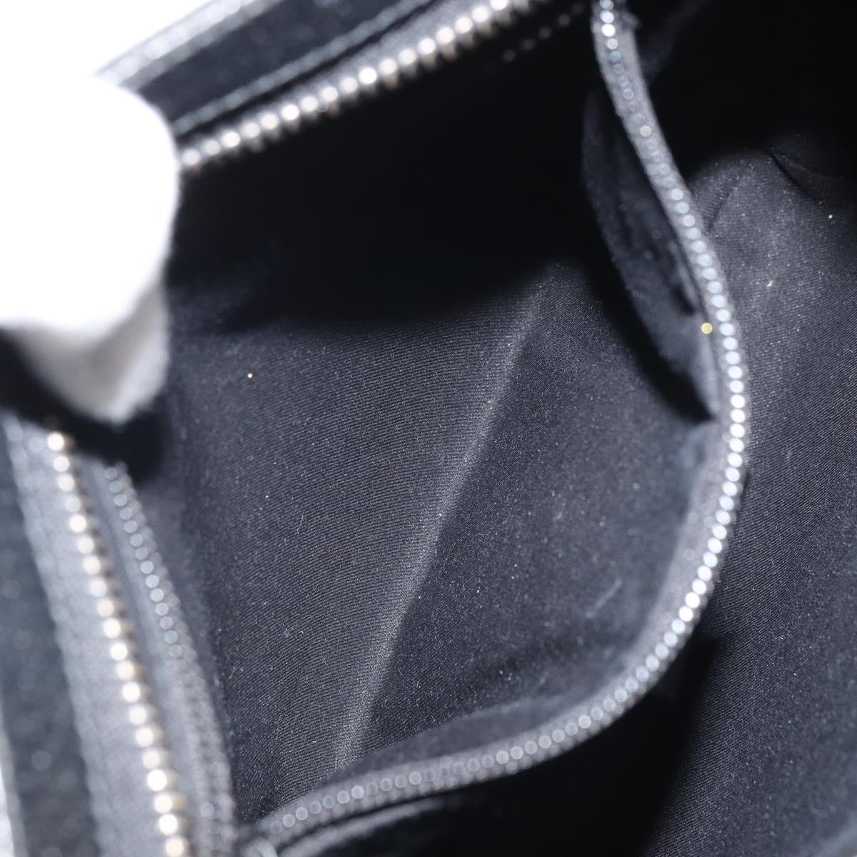 GUCCI GG Canvas Shoulder Bag Black Silver 122793 Auth 166666