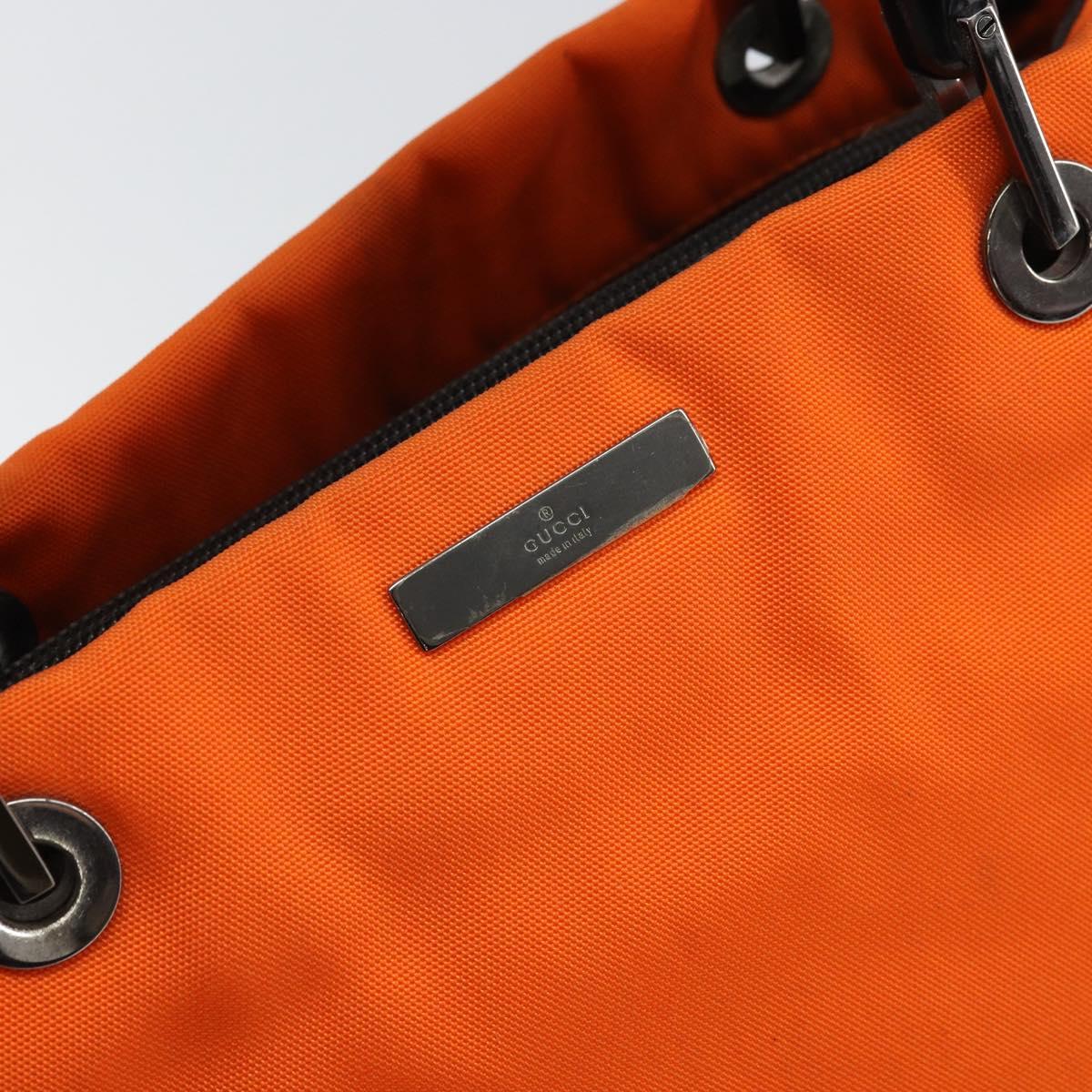 GUCCI Bamboo Hand Bag Canvas Orange 002 1016 2123 Auth 166672