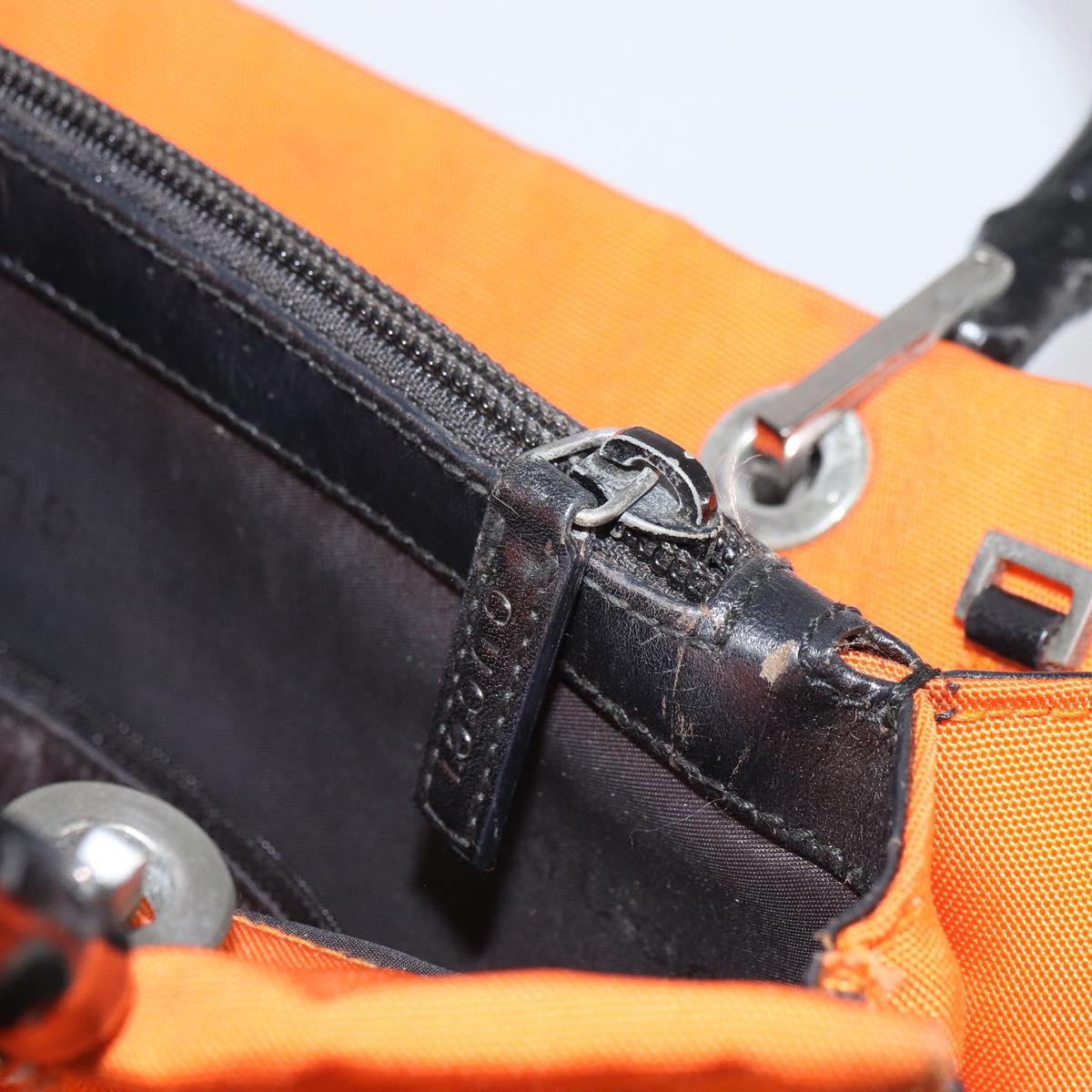 GUCCI Bamboo Hand Bag Canvas Orange 002 1016 2123 Auth 166672