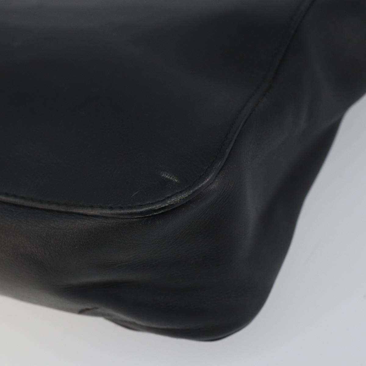 GUCCI Bamboo Hand Bag Leather Black 002 1061 Auth 166673
